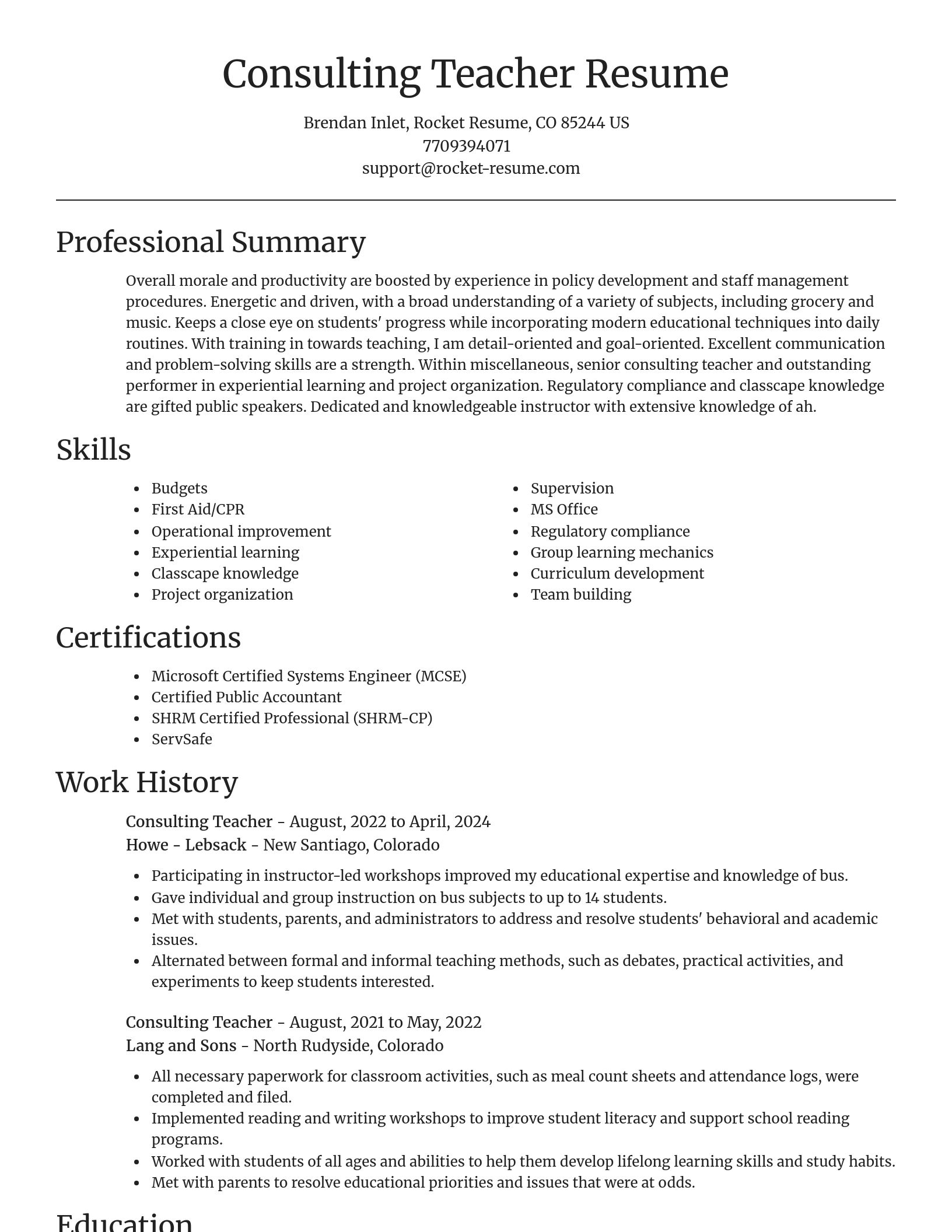 Focal Point resume template