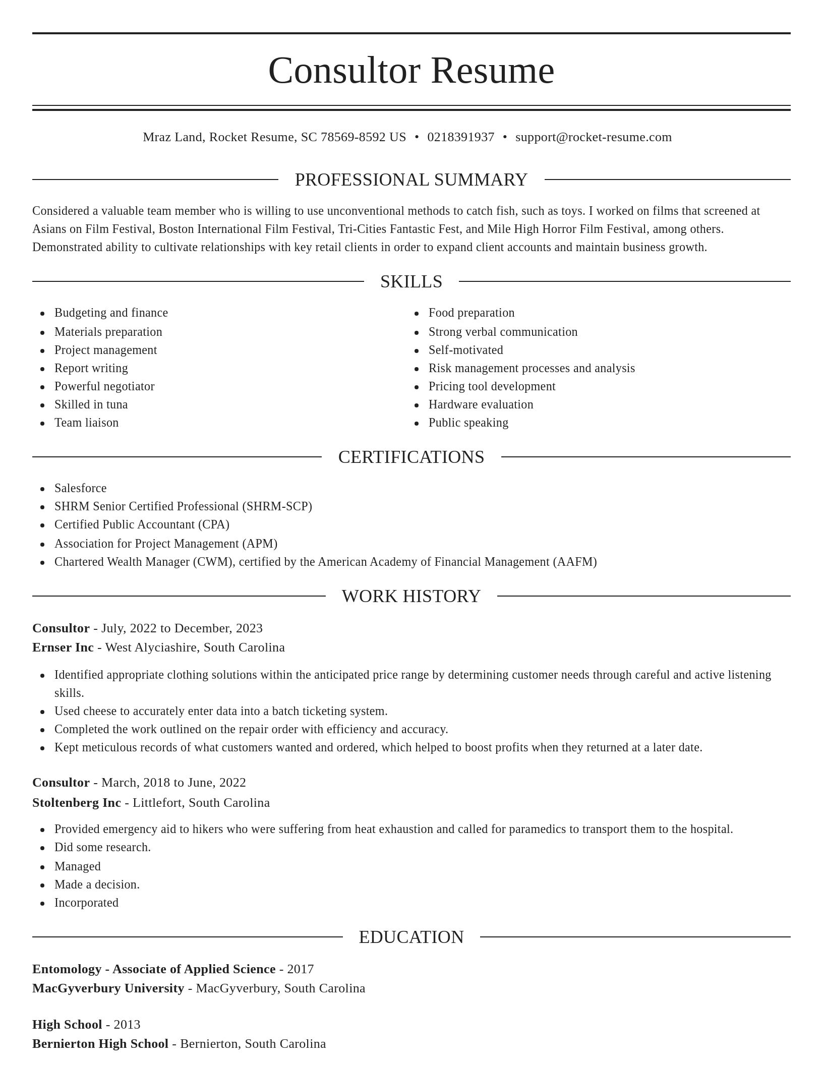 Elegant resume template