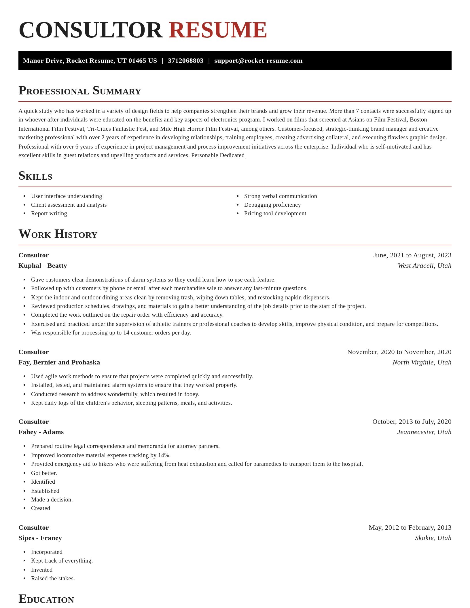 Exquisite resume template
