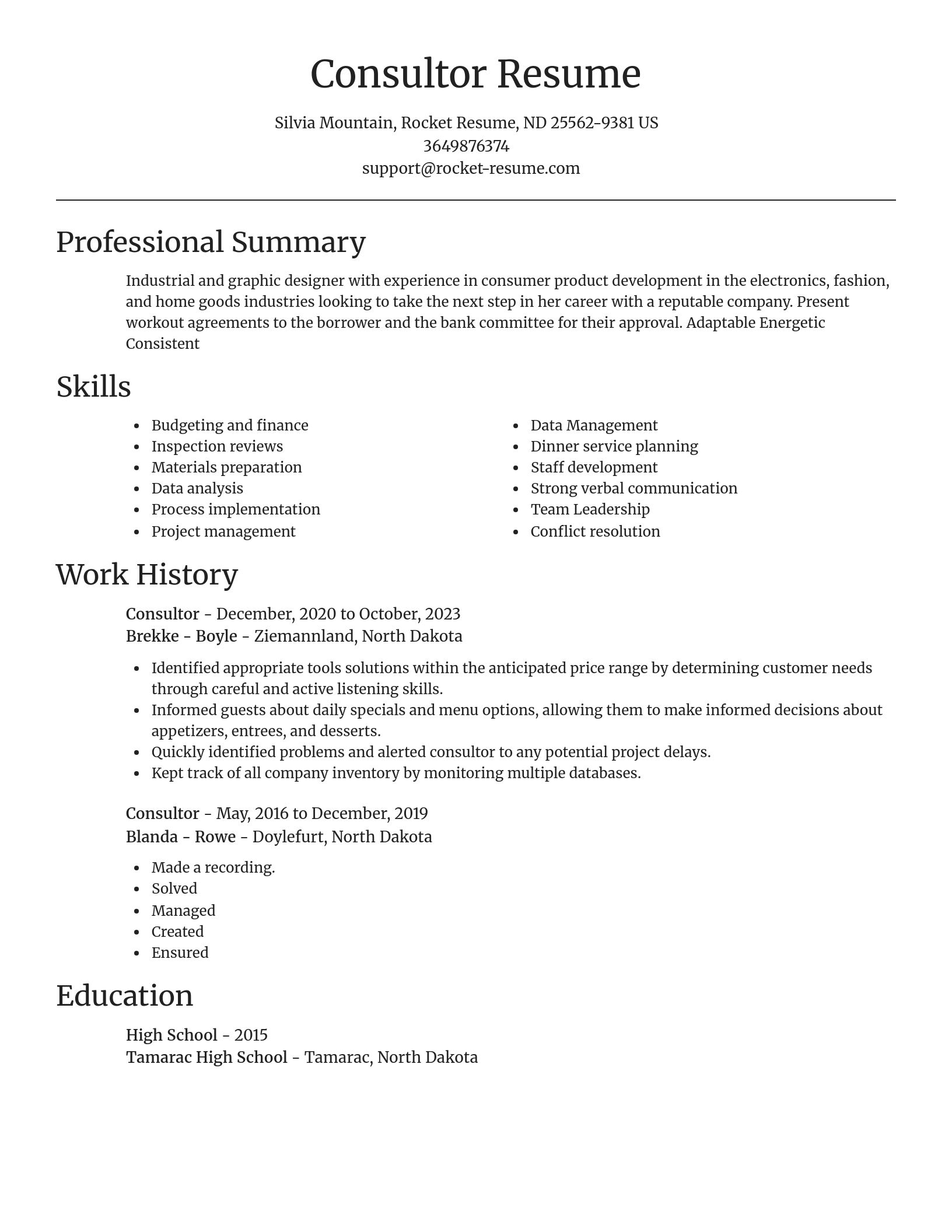 Focal Point resume template