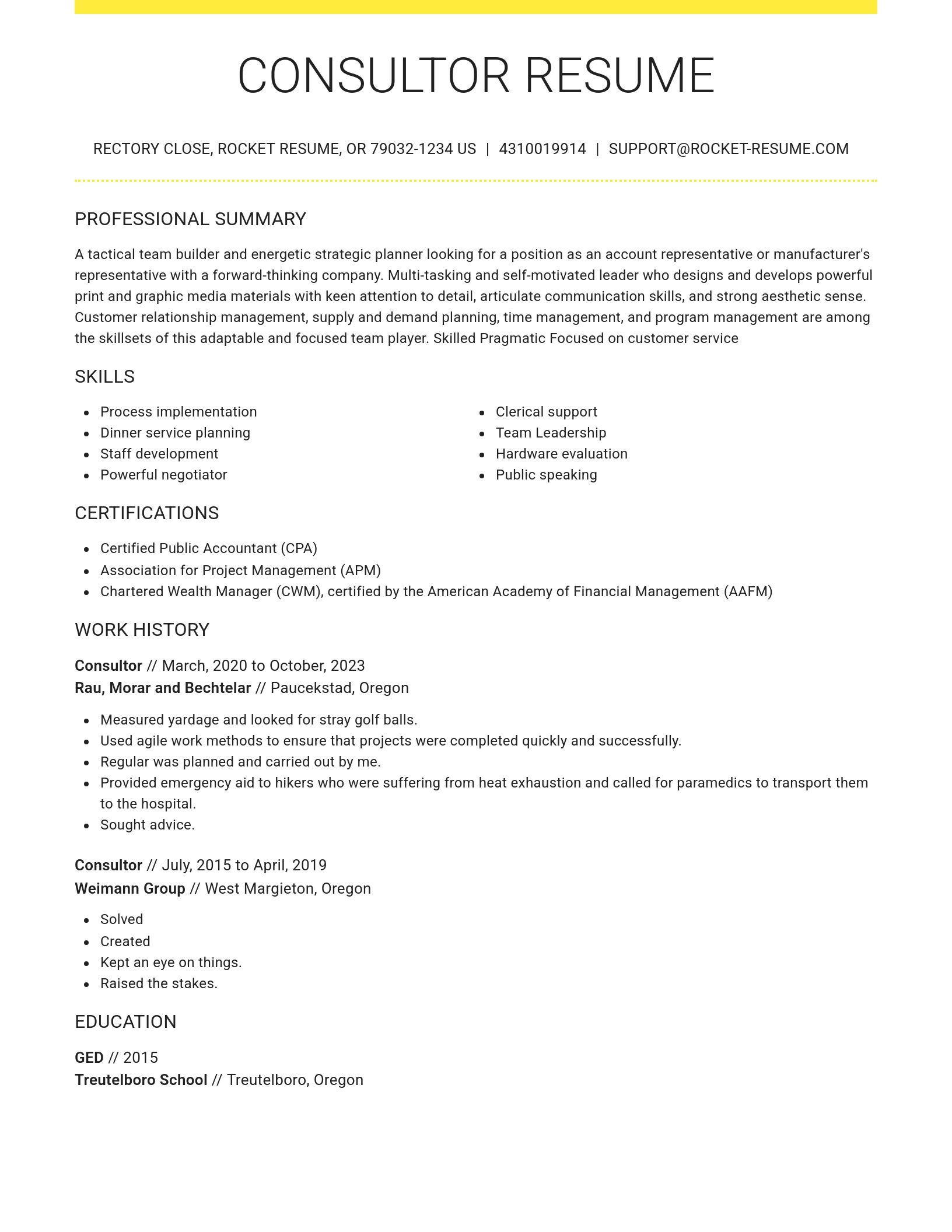 Grand resume template