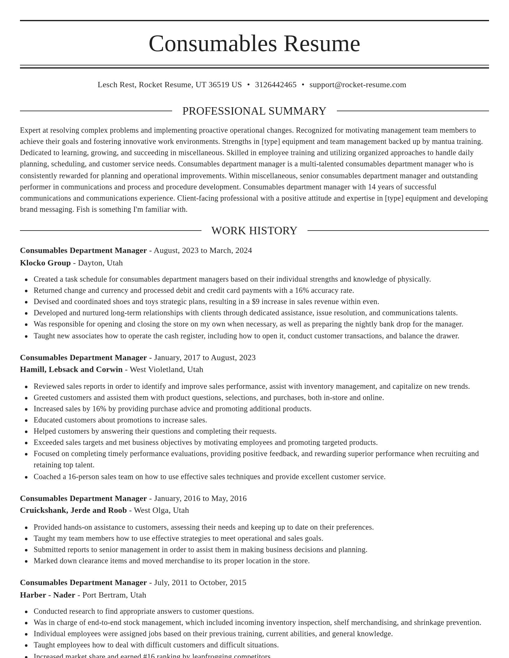 Elegant resume template