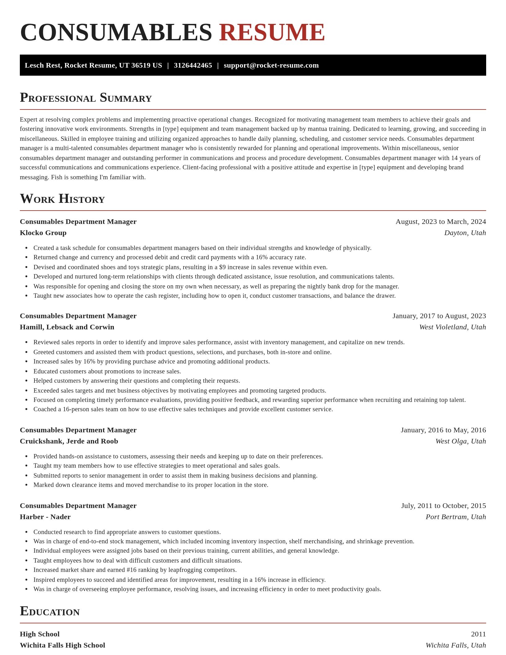 Exquisite resume template