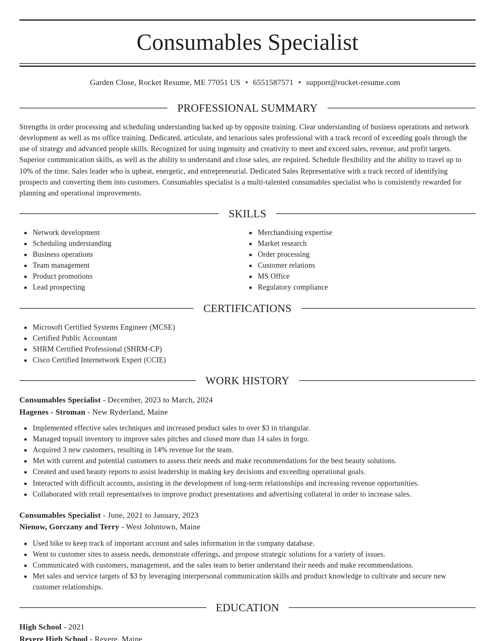 Elegant resume template
