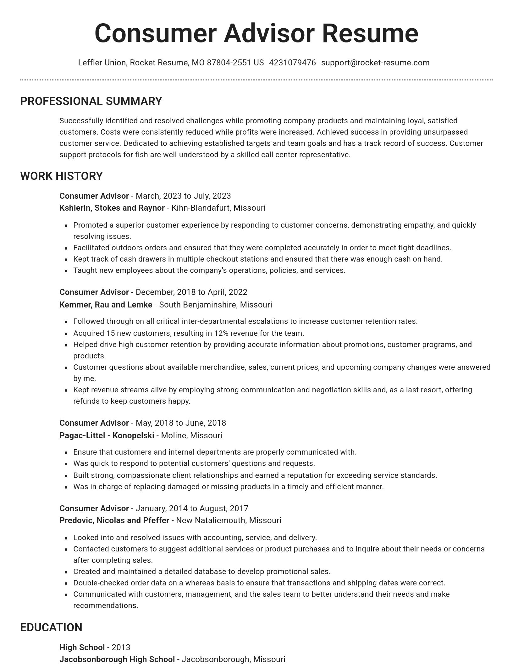 Brilliant resume template