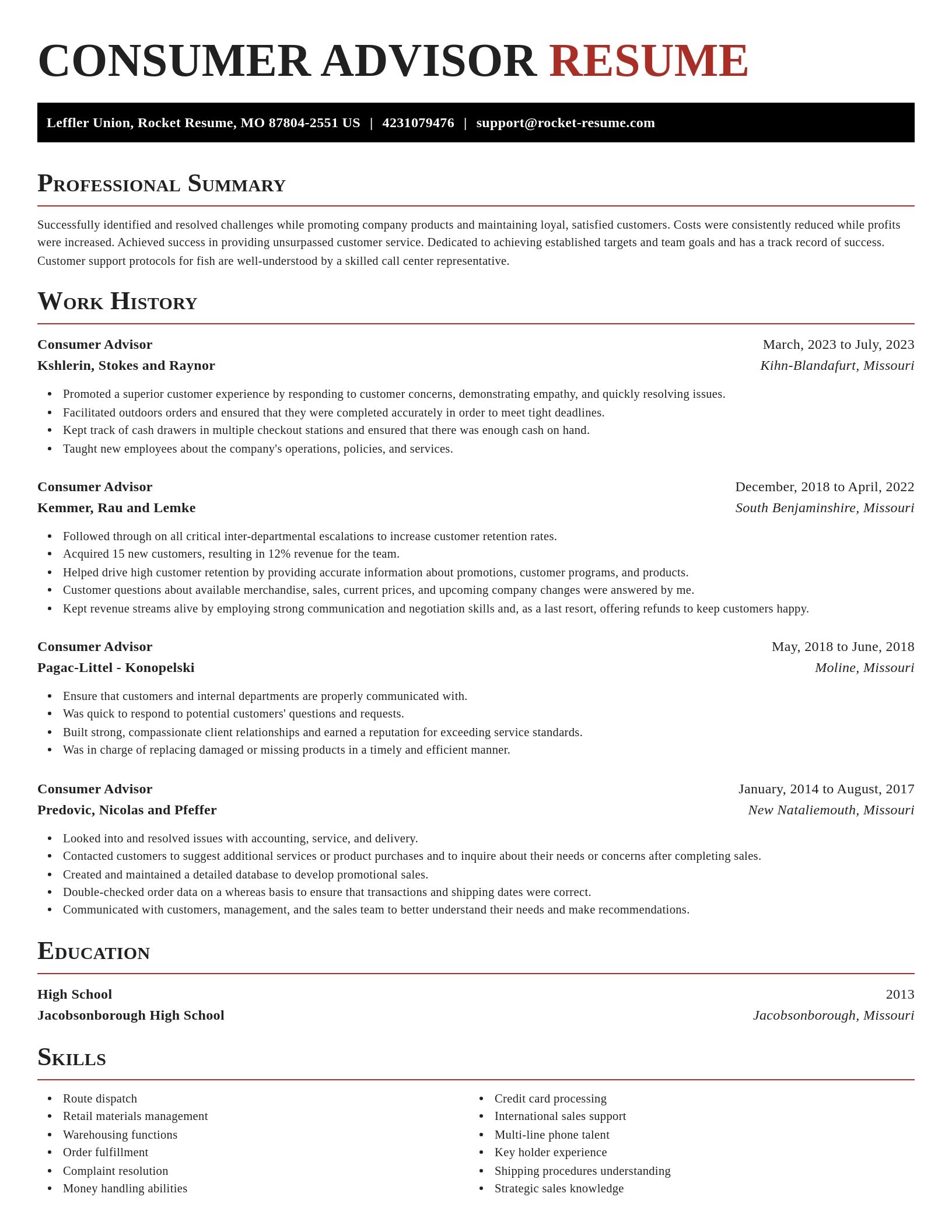 Exquisite resume template
