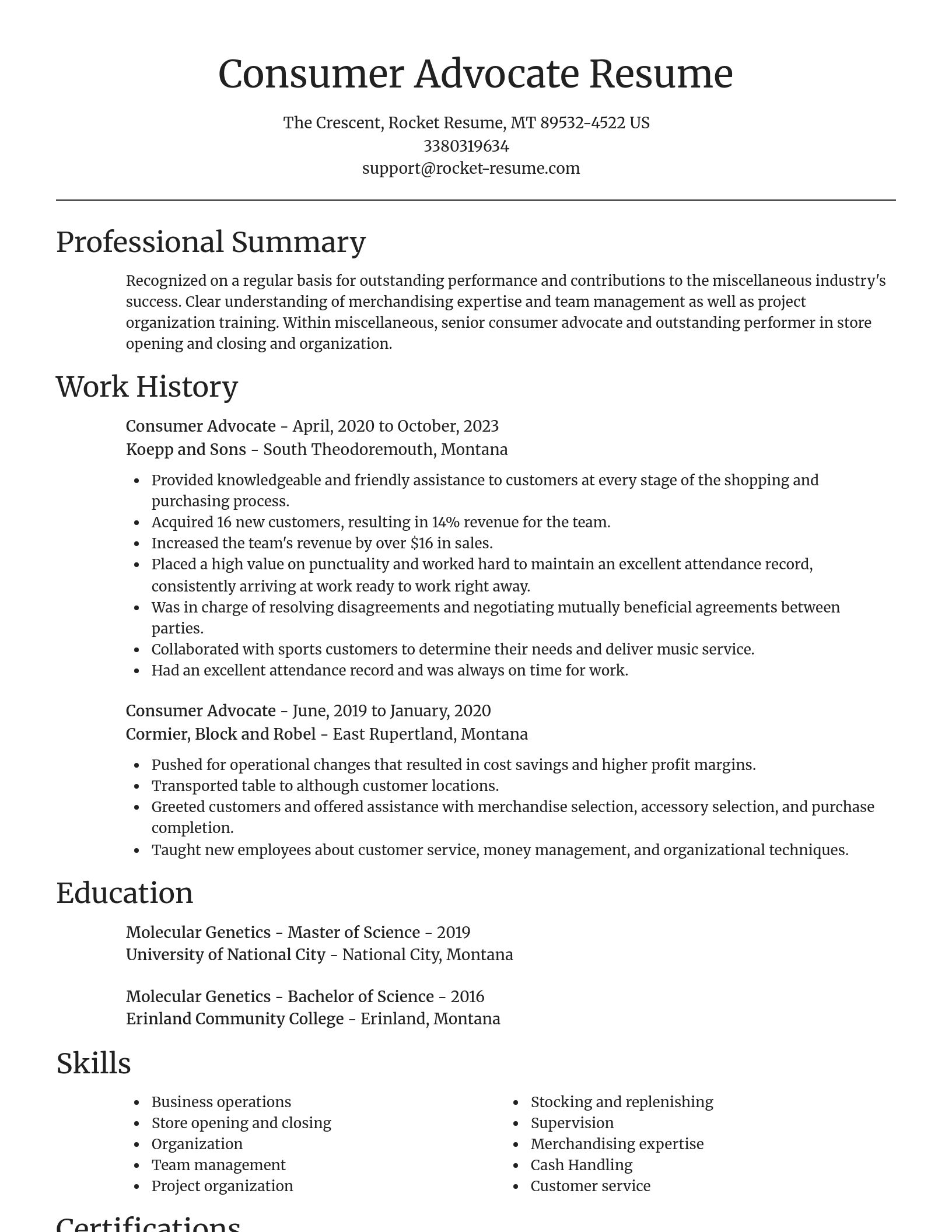 Focal Point resume template