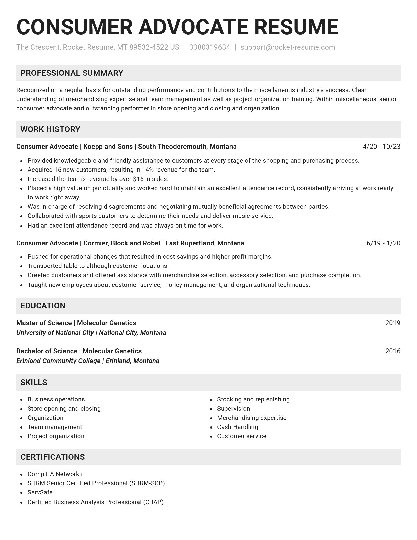 Genius resume template