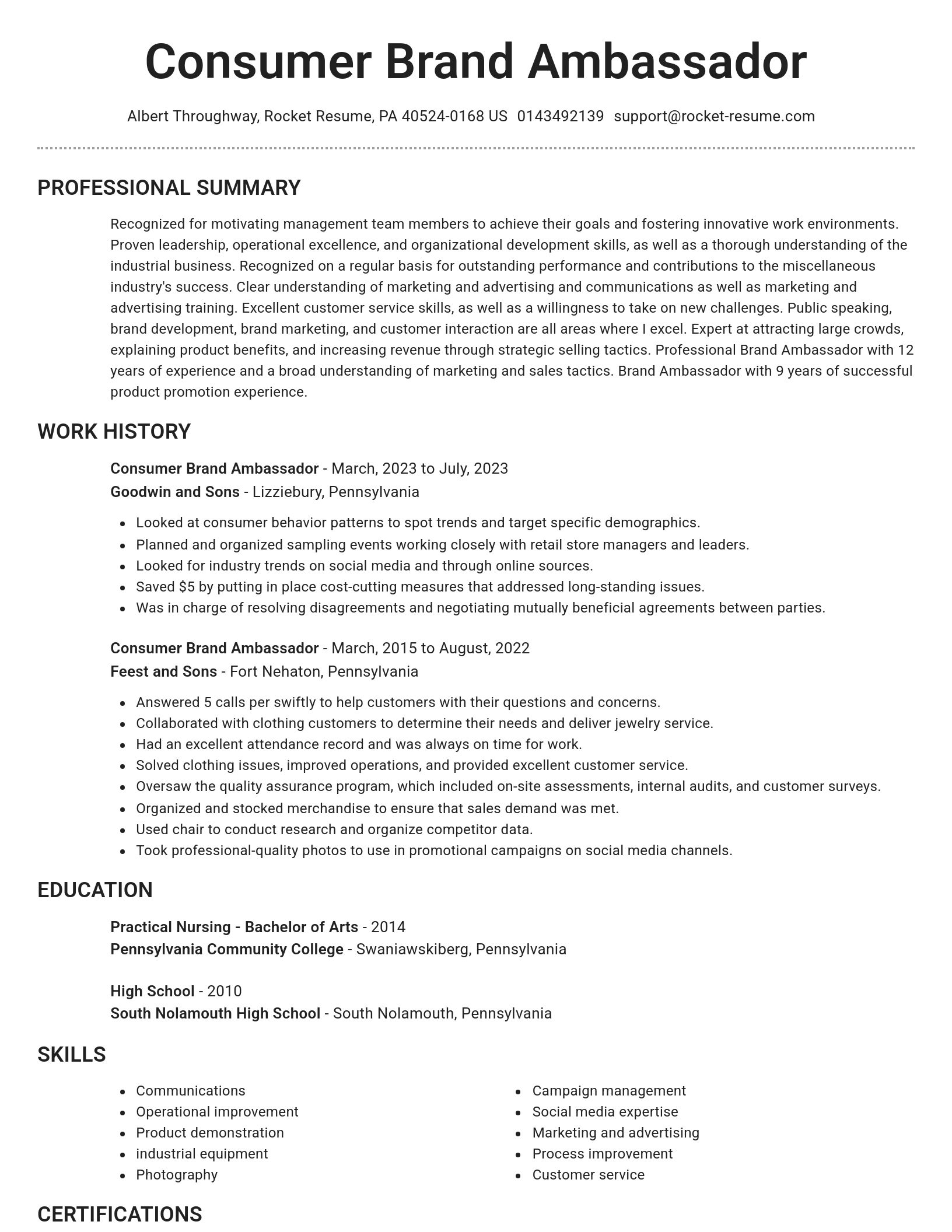 Brilliant resume template
