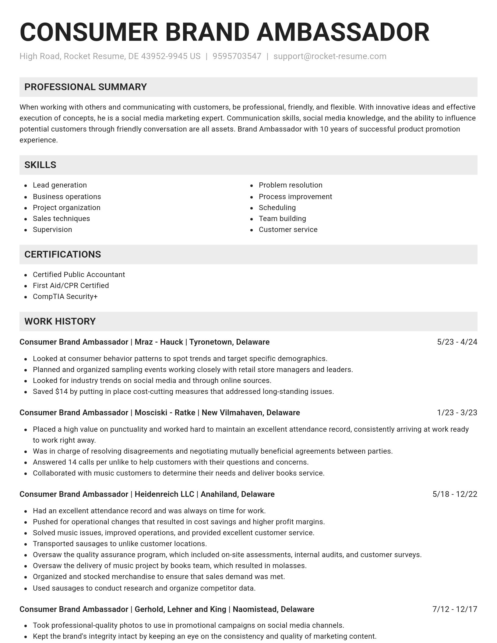 Genius resume template
