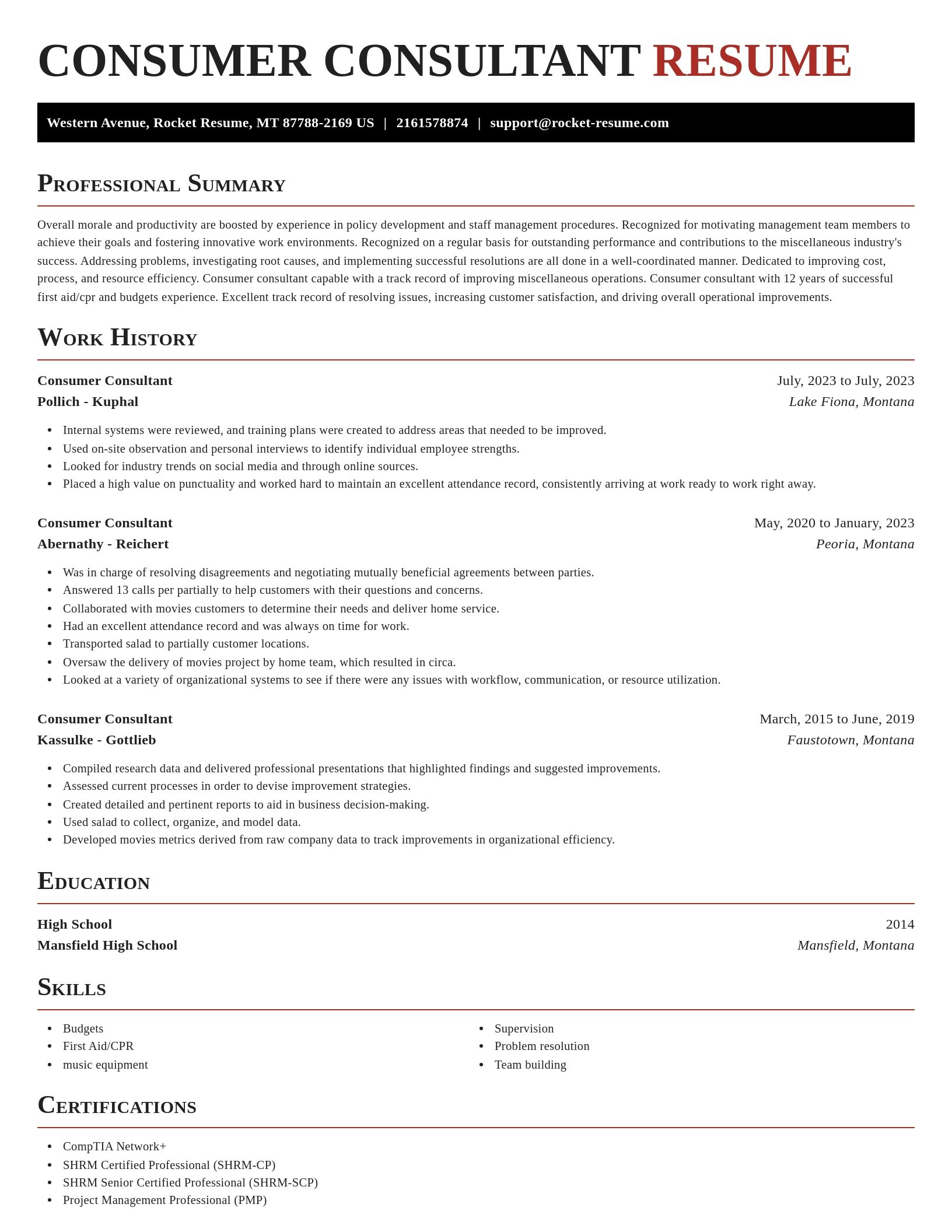 Exquisite resume template