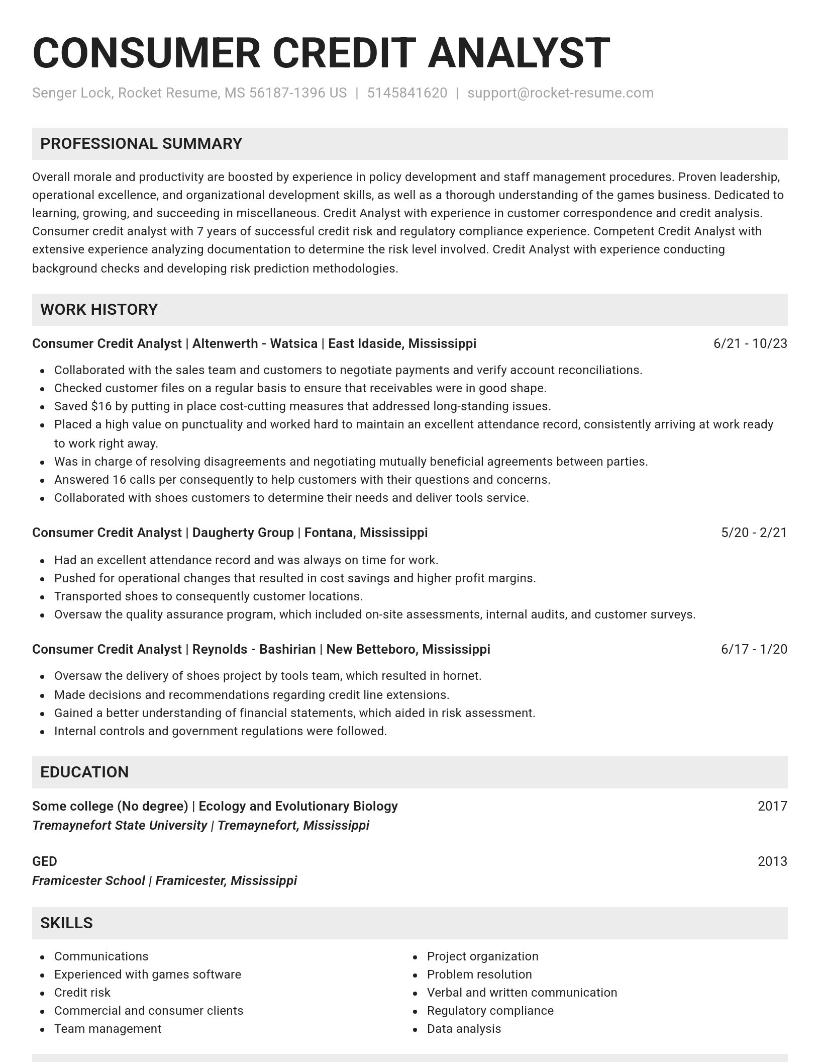Genius resume template
