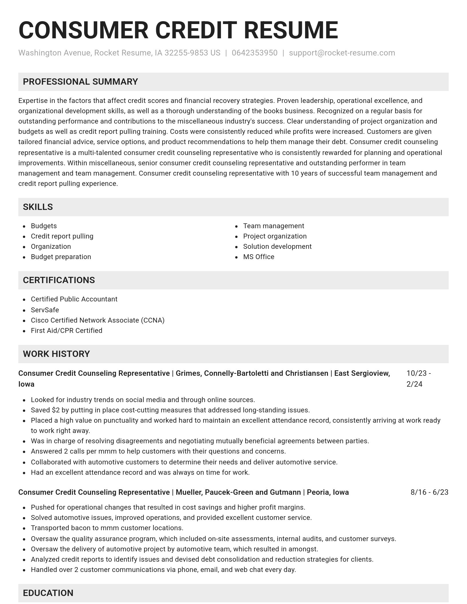 Genius resume template