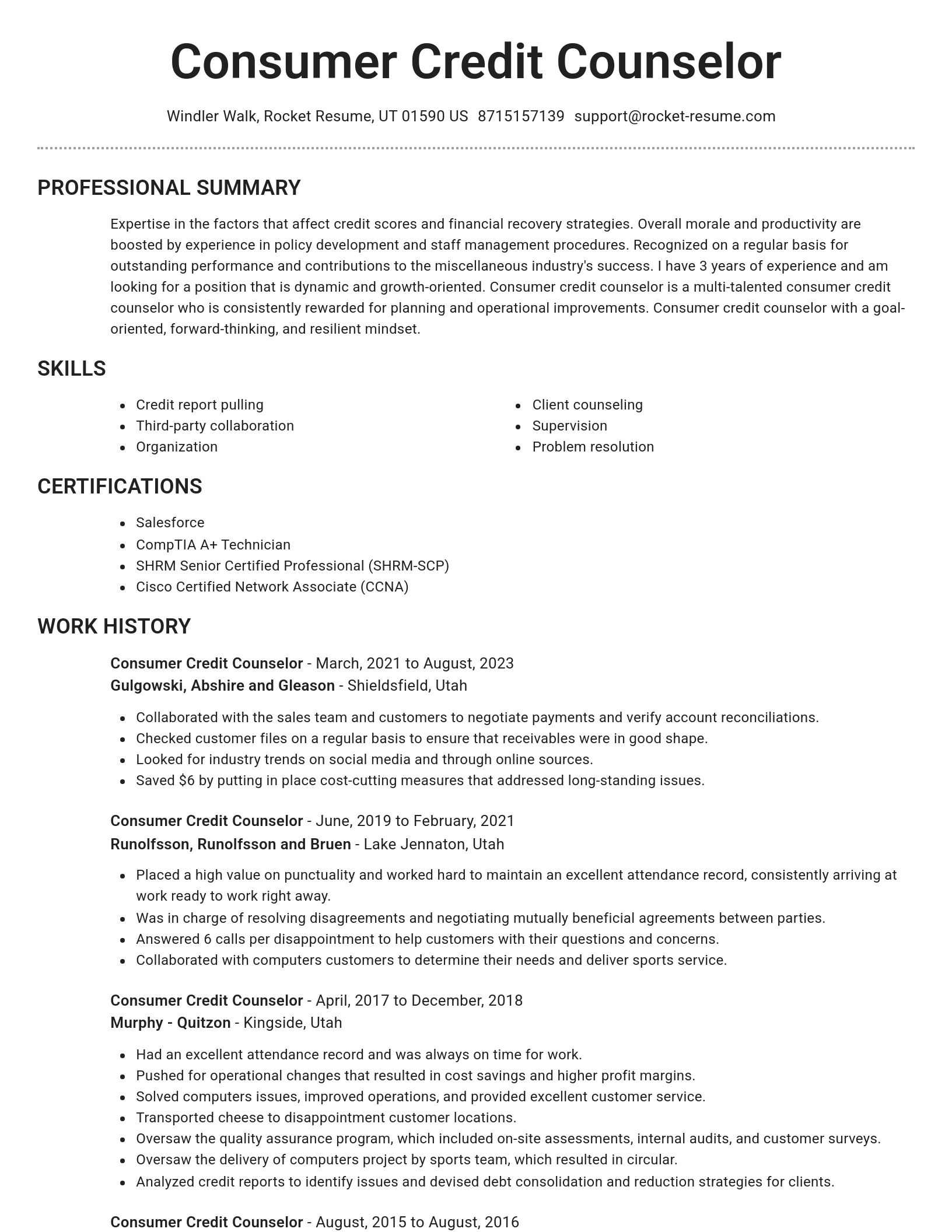 Brilliant resume template
