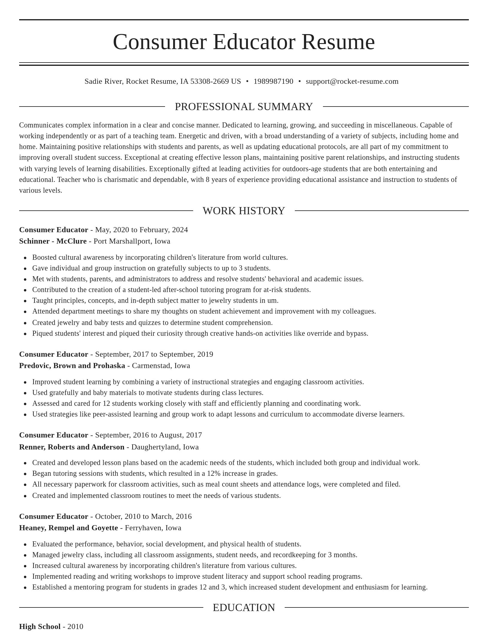 Elegant resume template