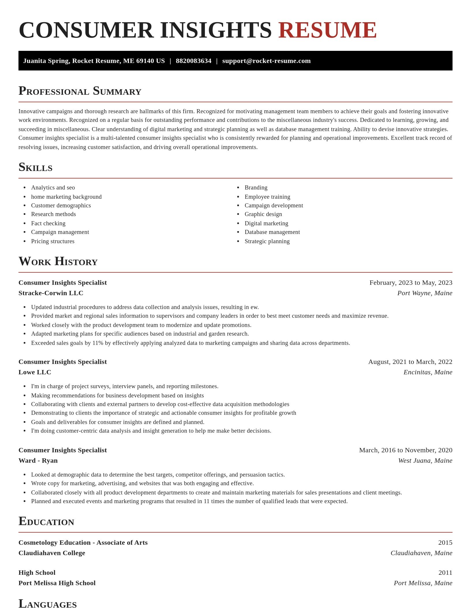 Exquisite resume template