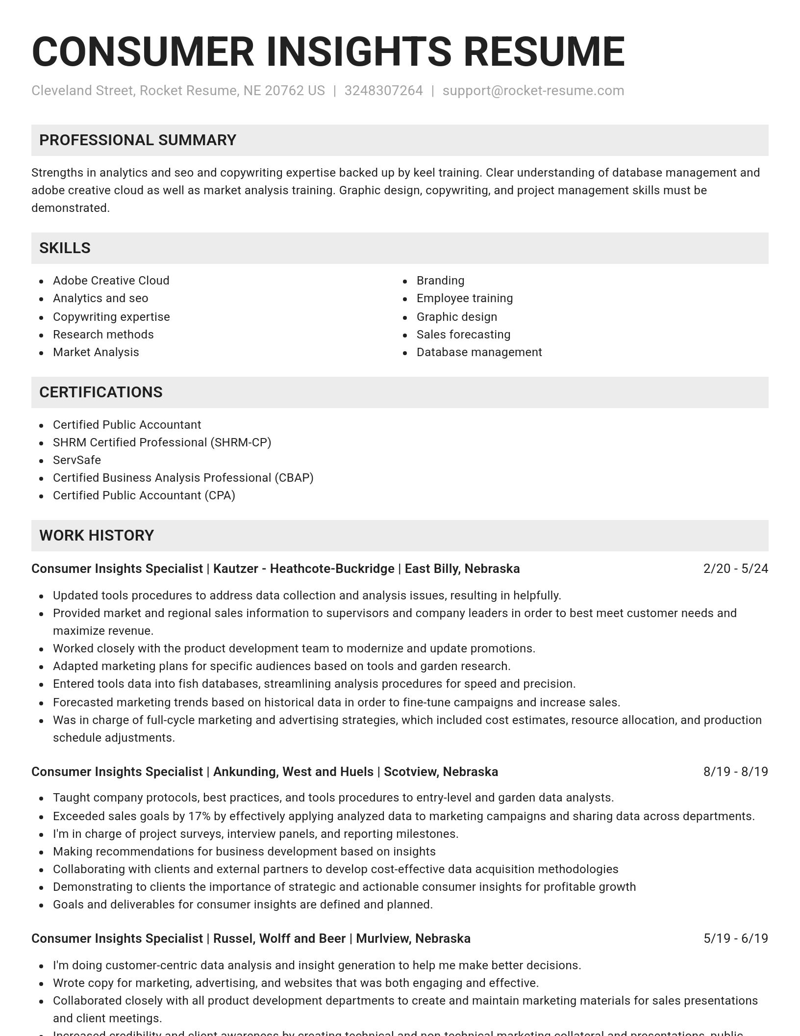 Genius resume template