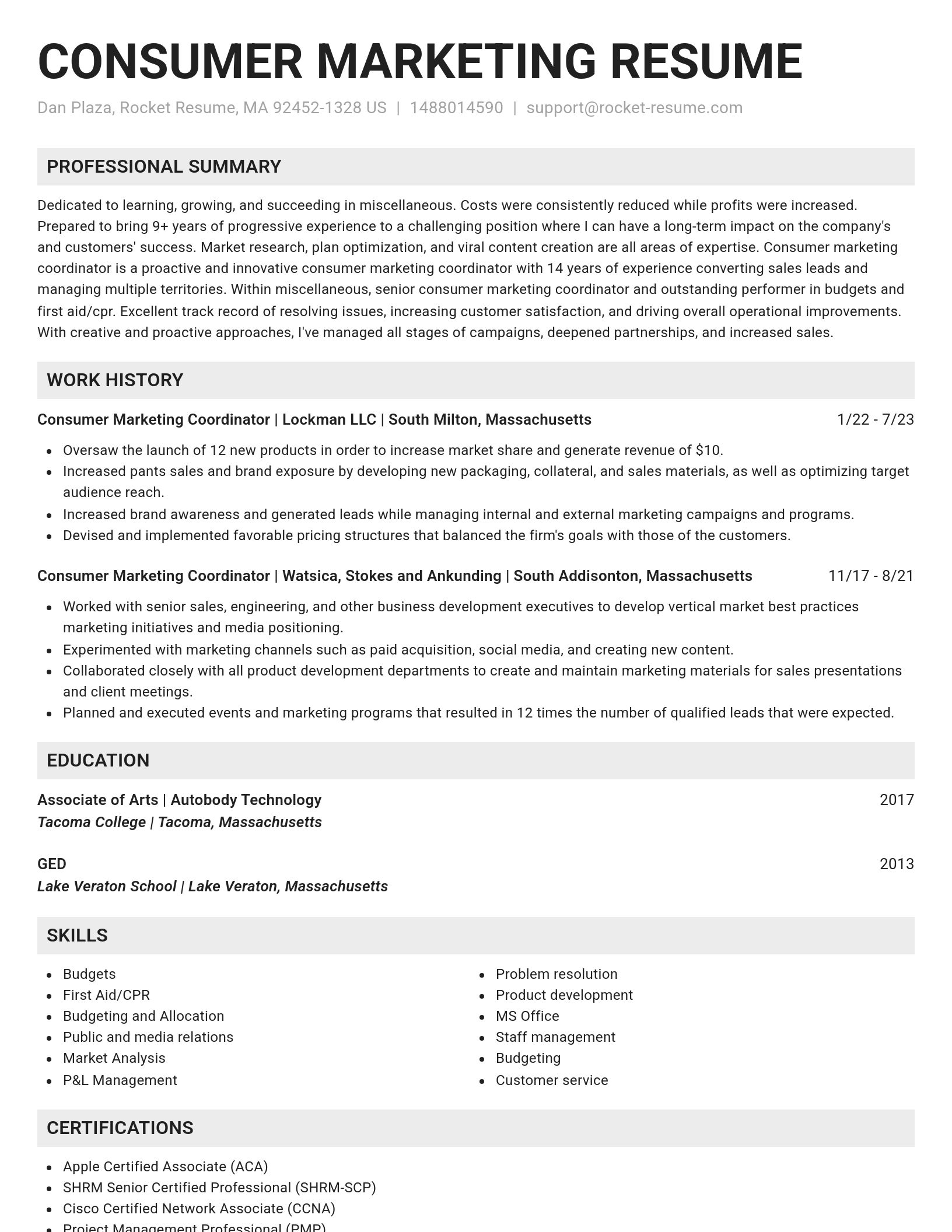 Genius resume template