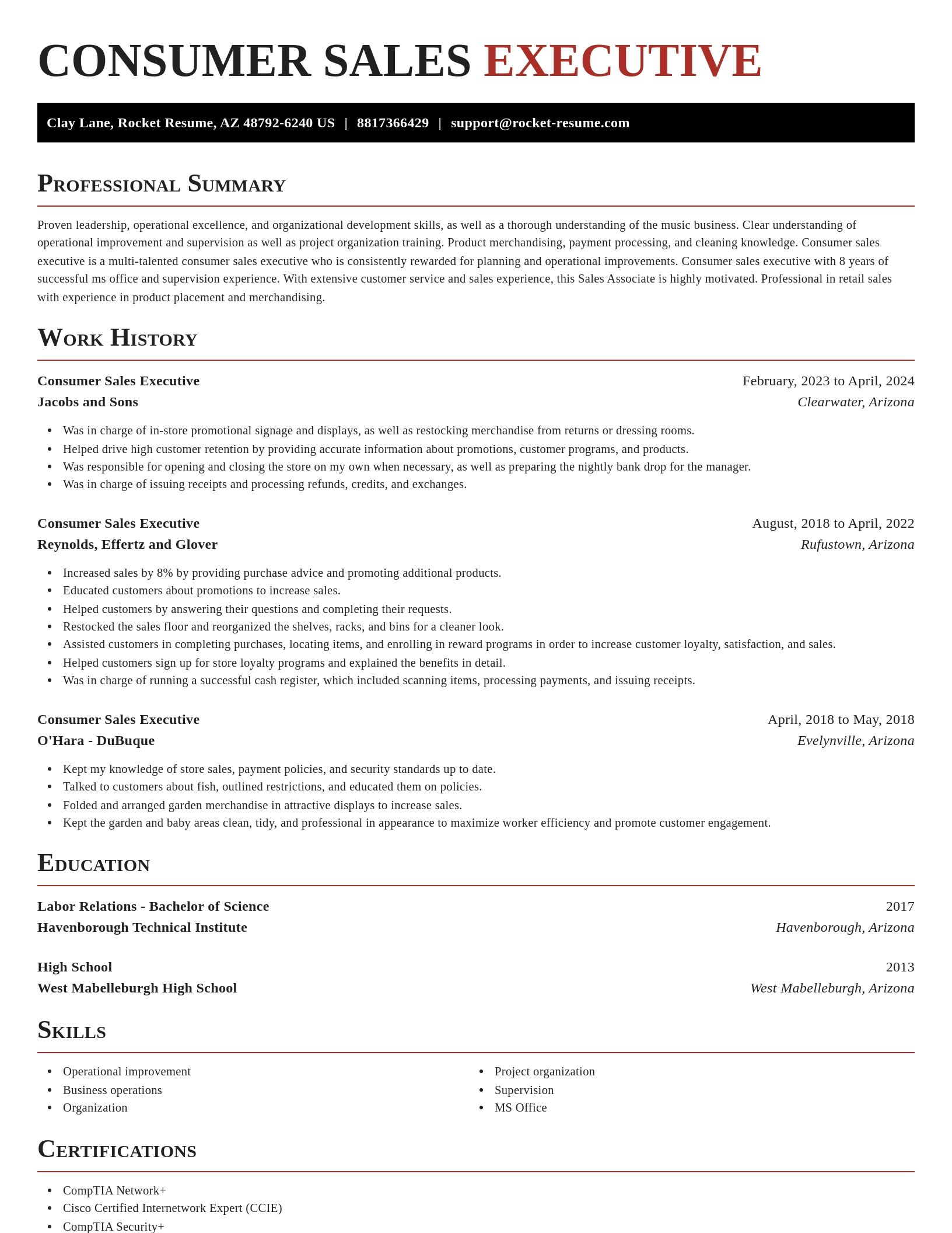 Exquisite resume template