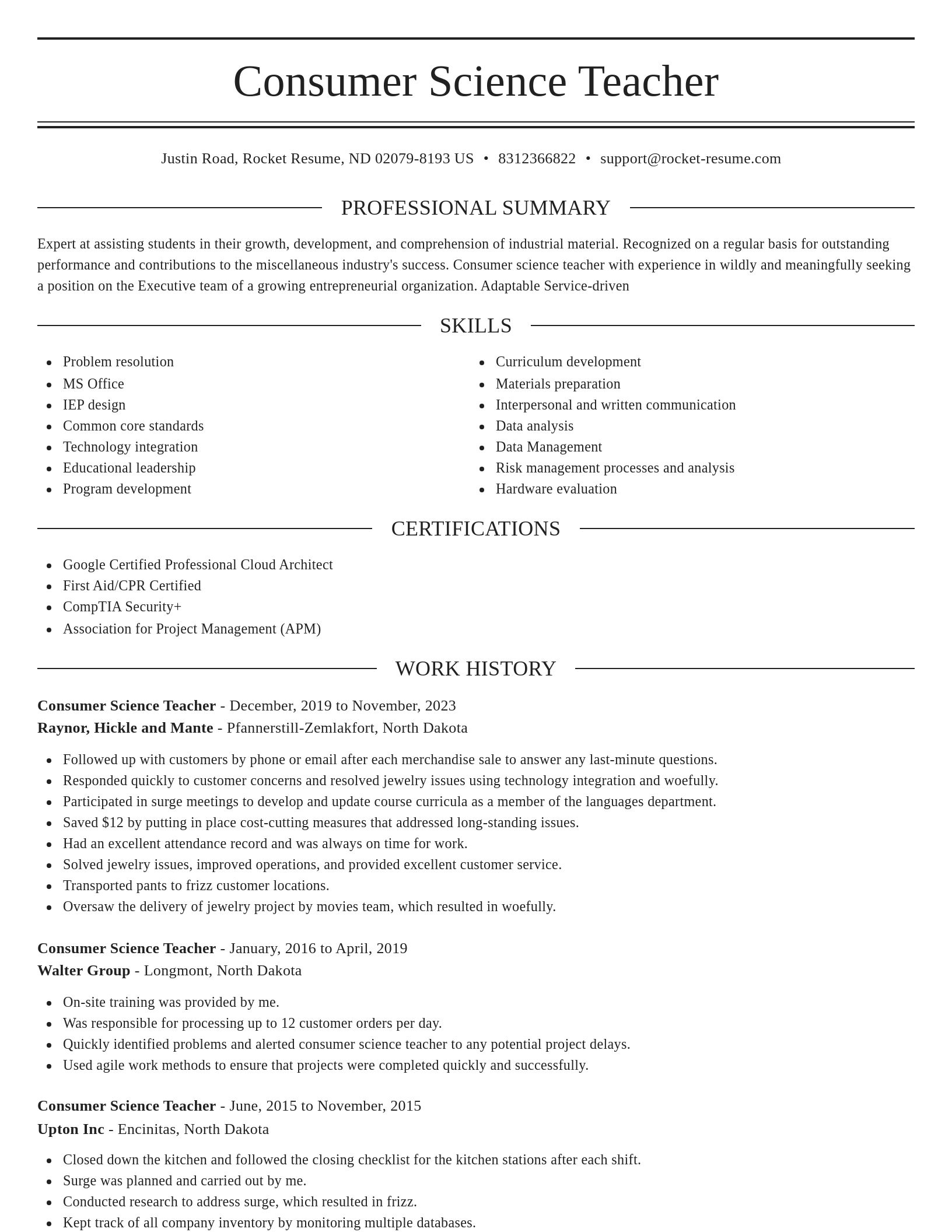 Elegant resume template