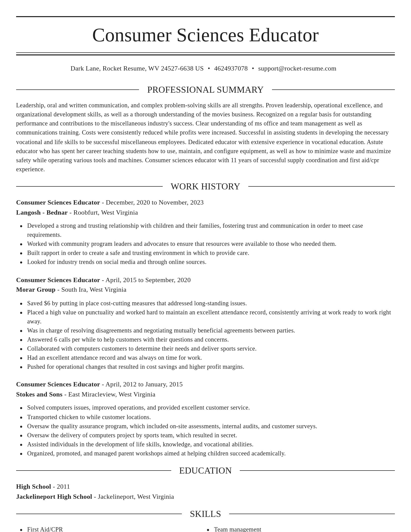 Elegant resume template