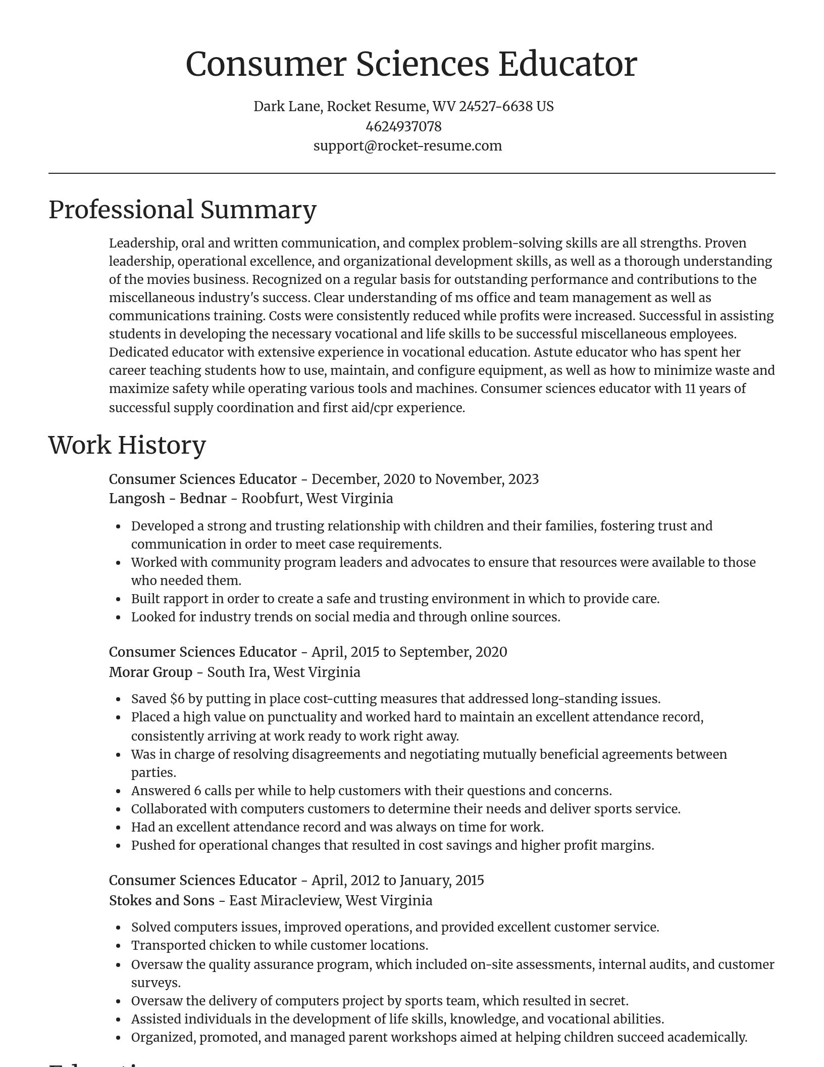 Focal Point resume template
