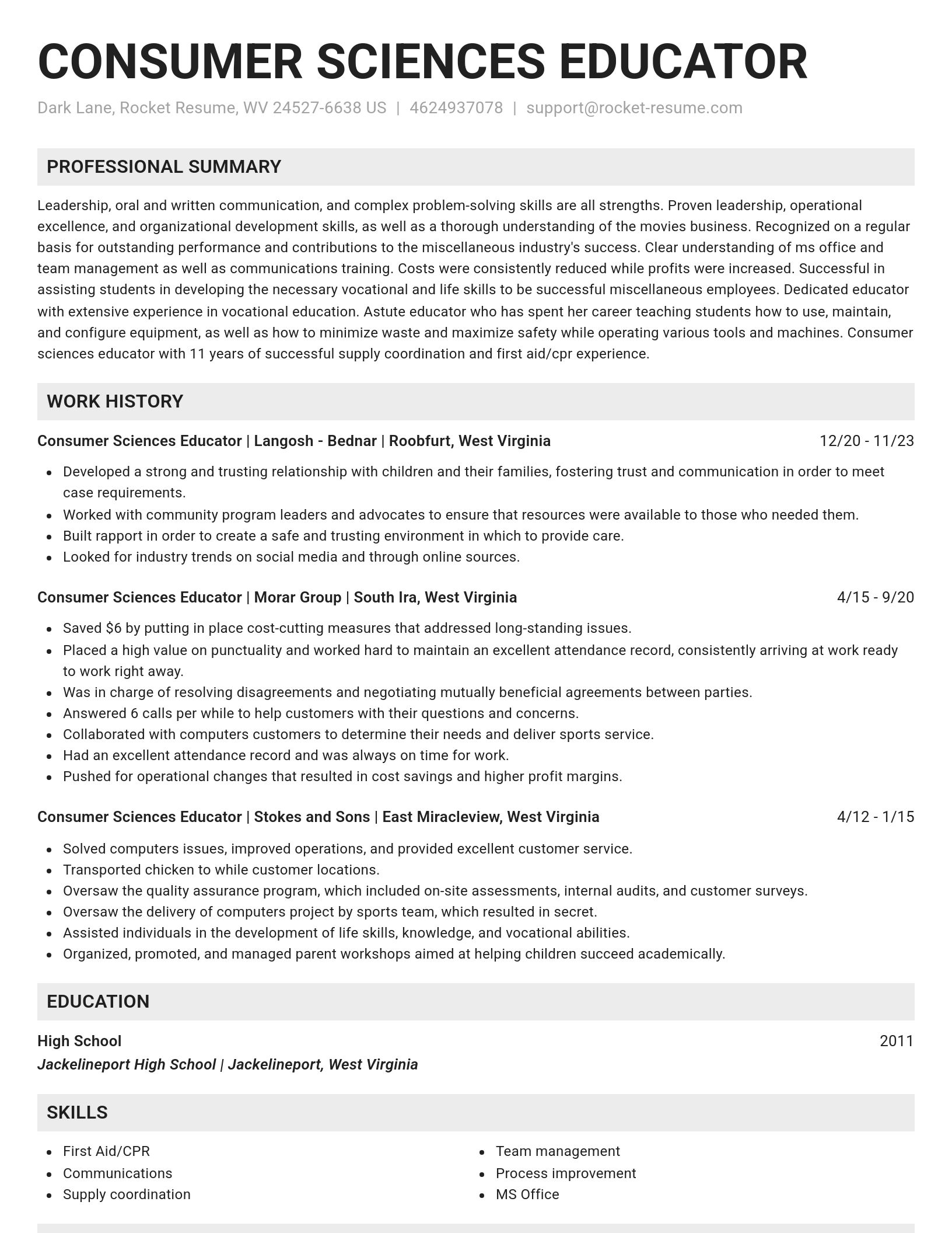 Genius resume template