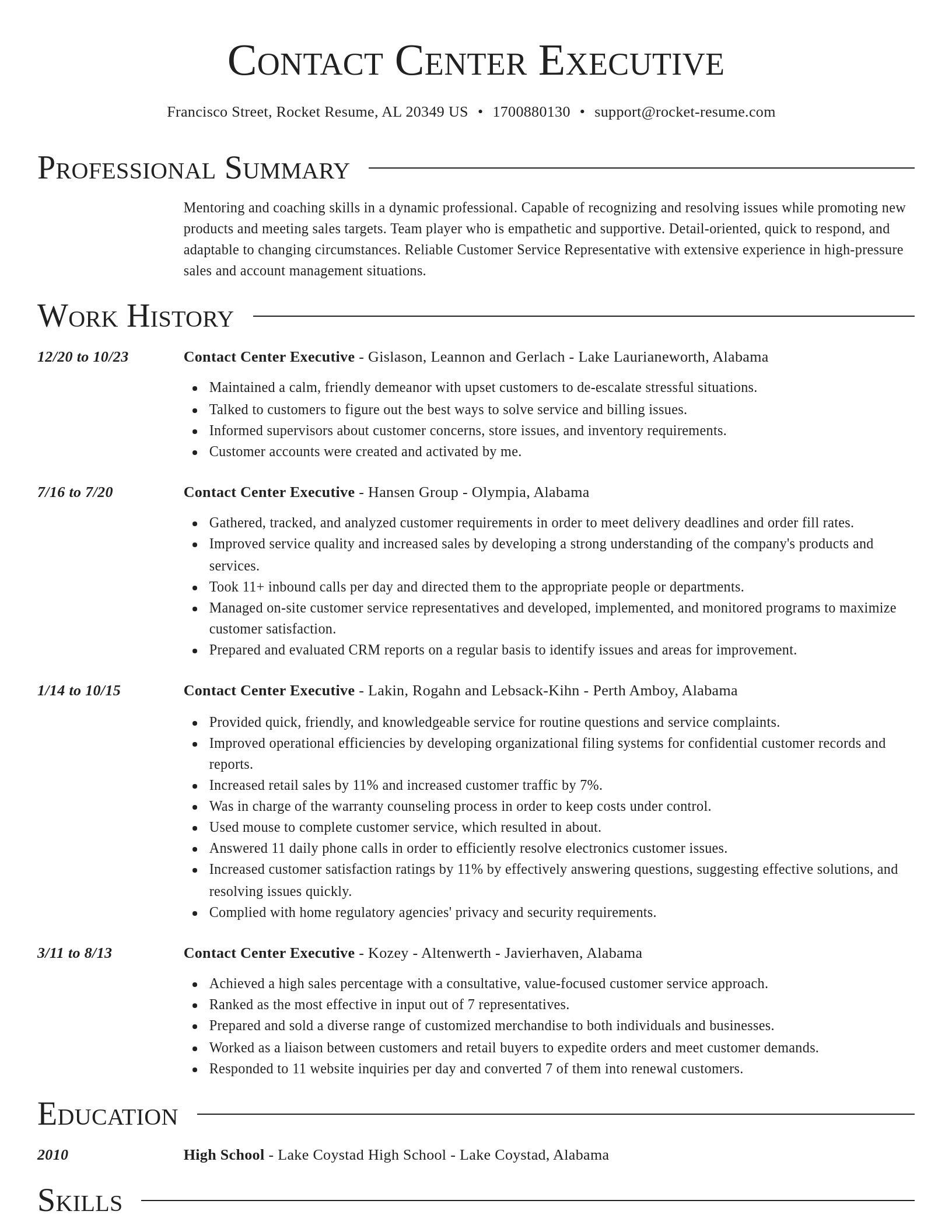 Director resume template