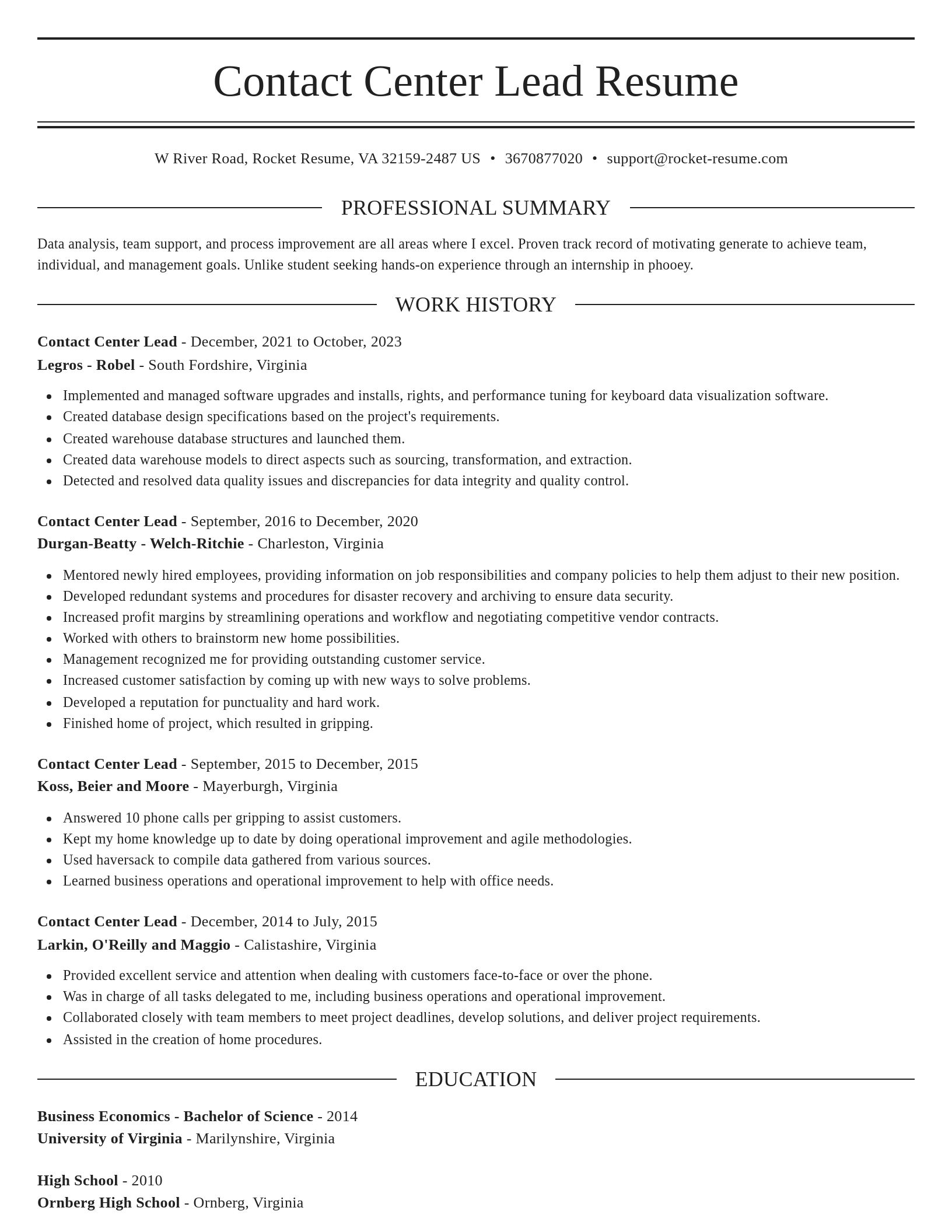 Elegant resume template