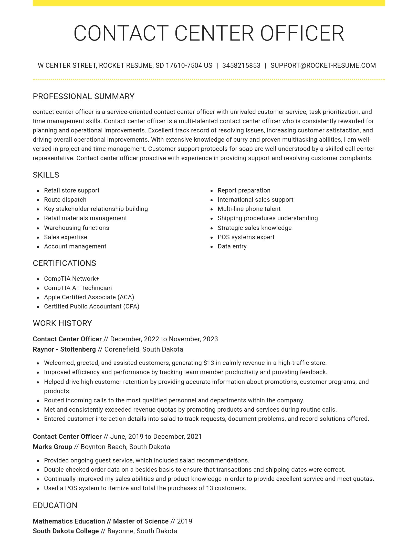 Grand resume template