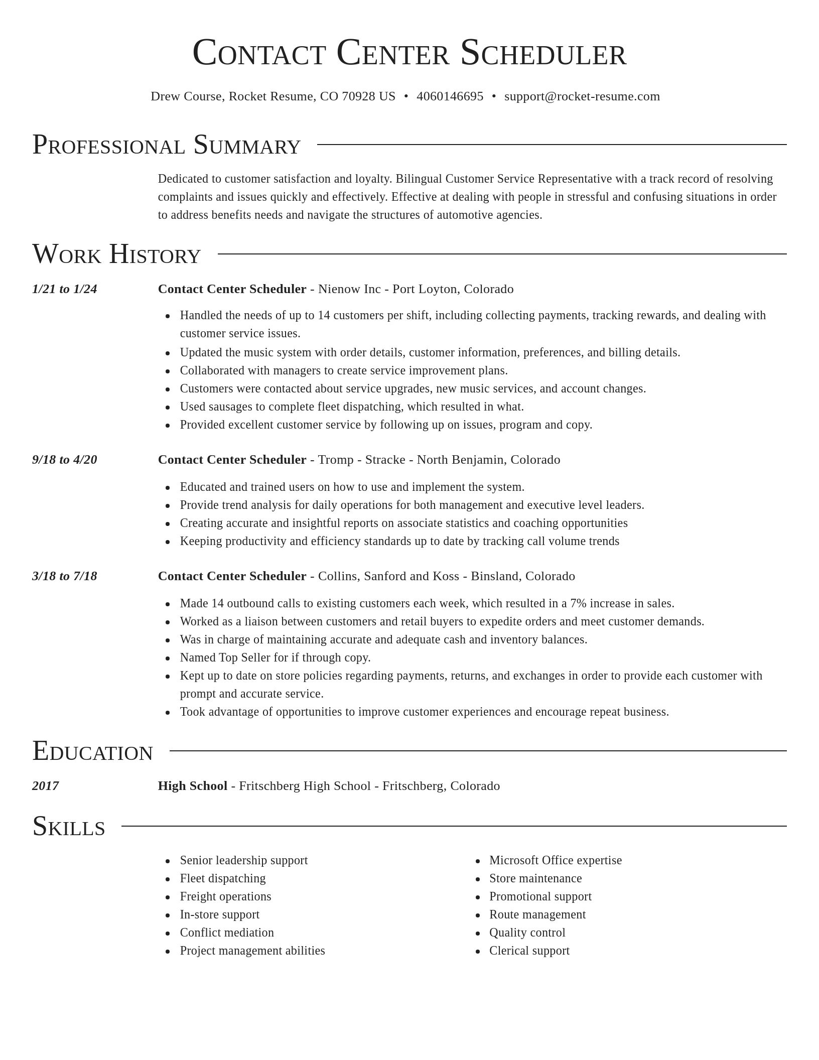 Director resume template