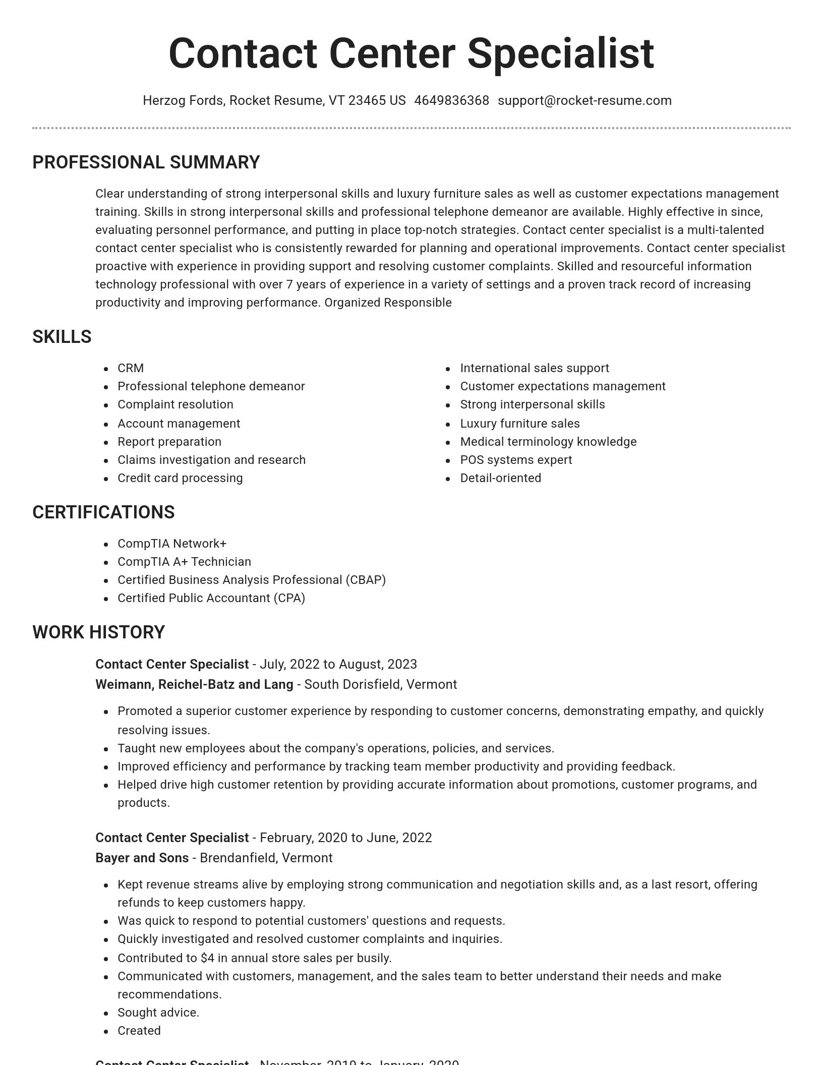Brilliant resume template