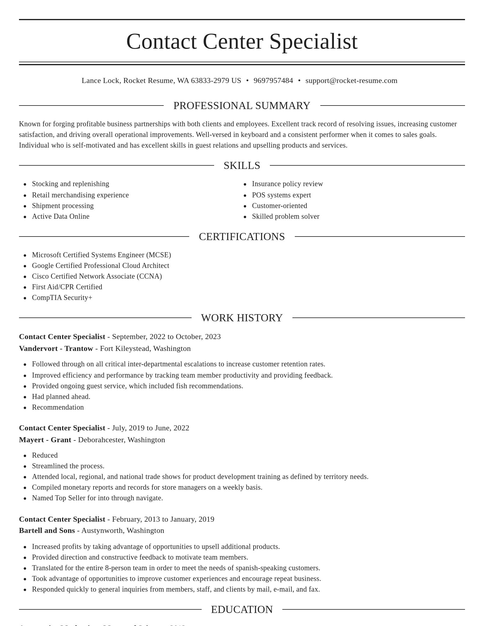 Elegant resume template
