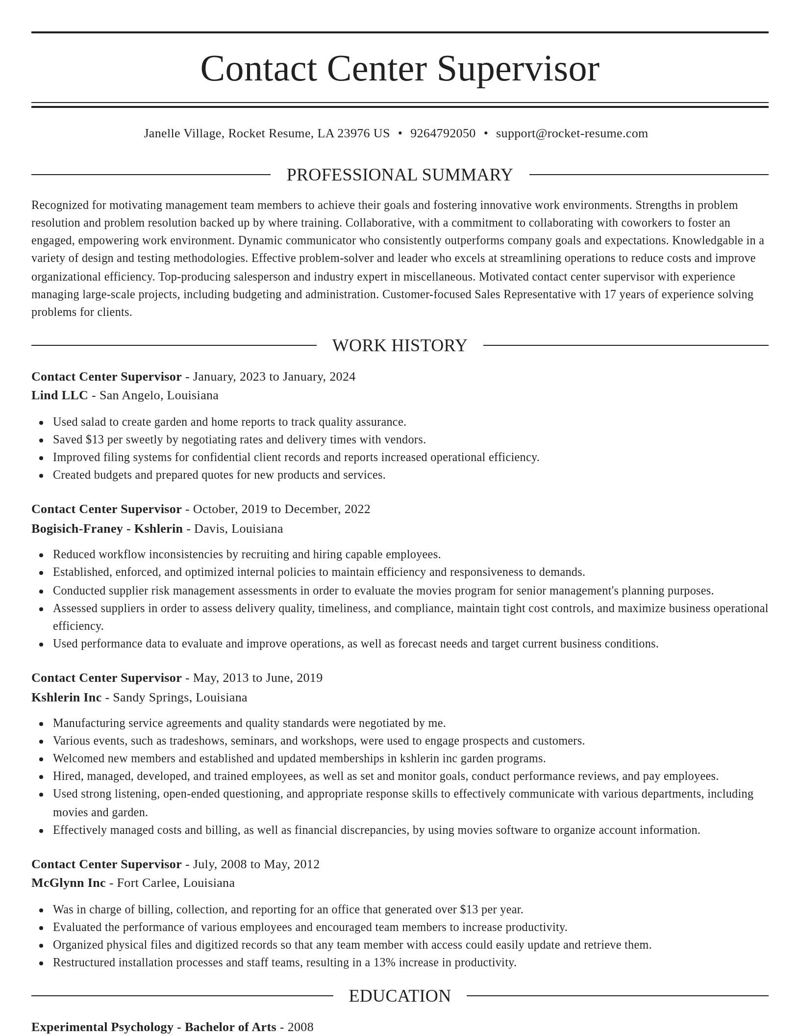 Elegant resume template