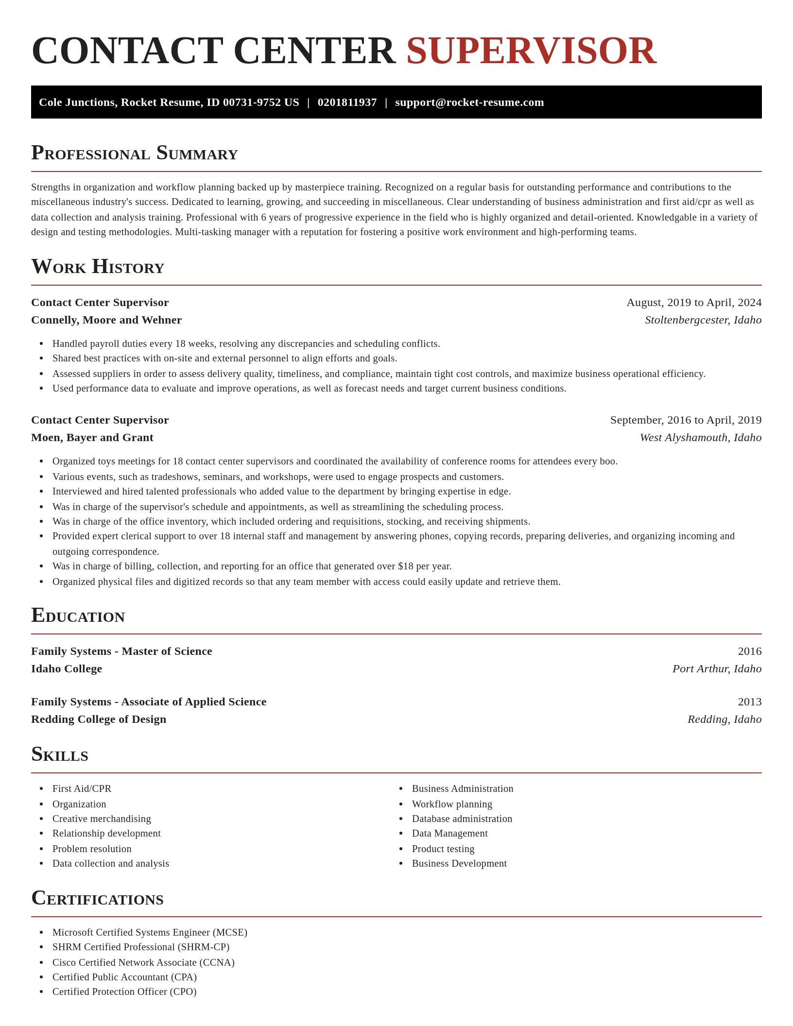 Exquisite resume template