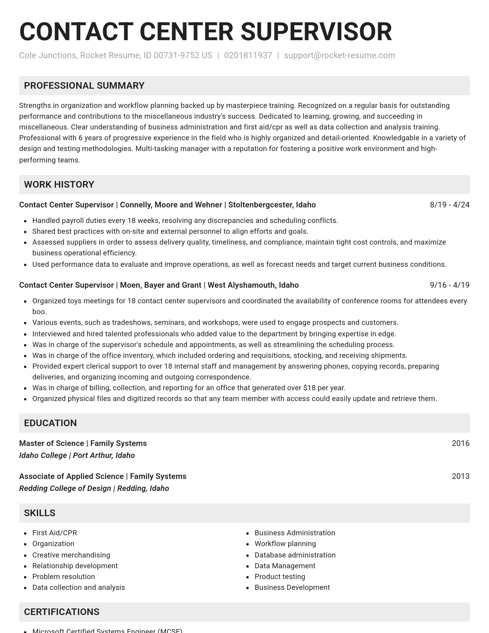 Genius resume template
