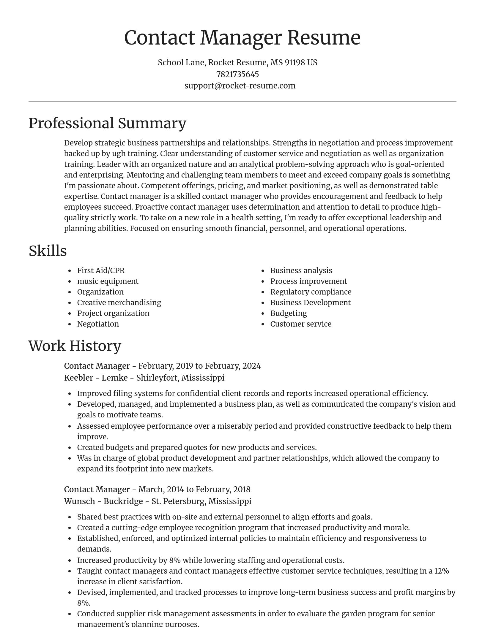 Focal Point resume template