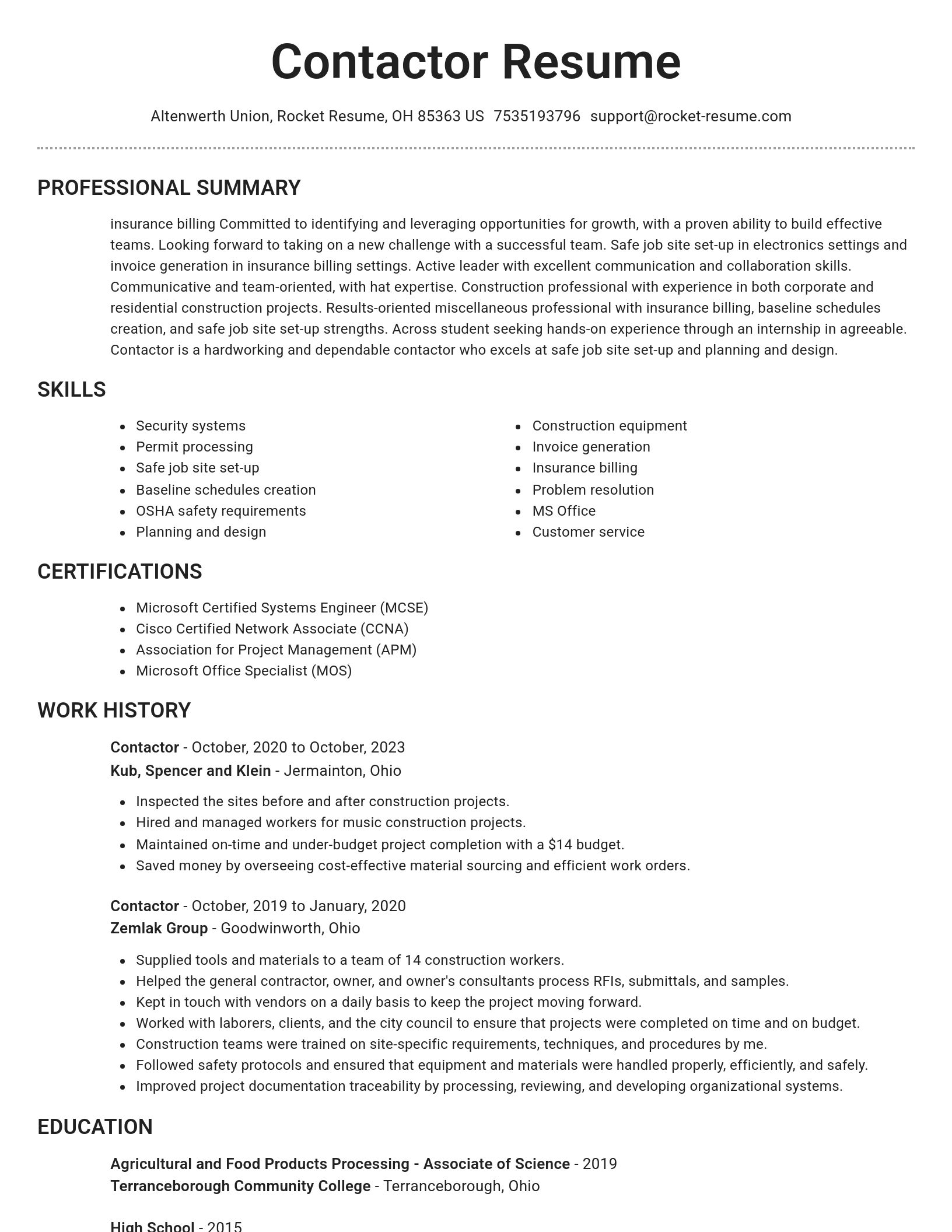 Brilliant resume template