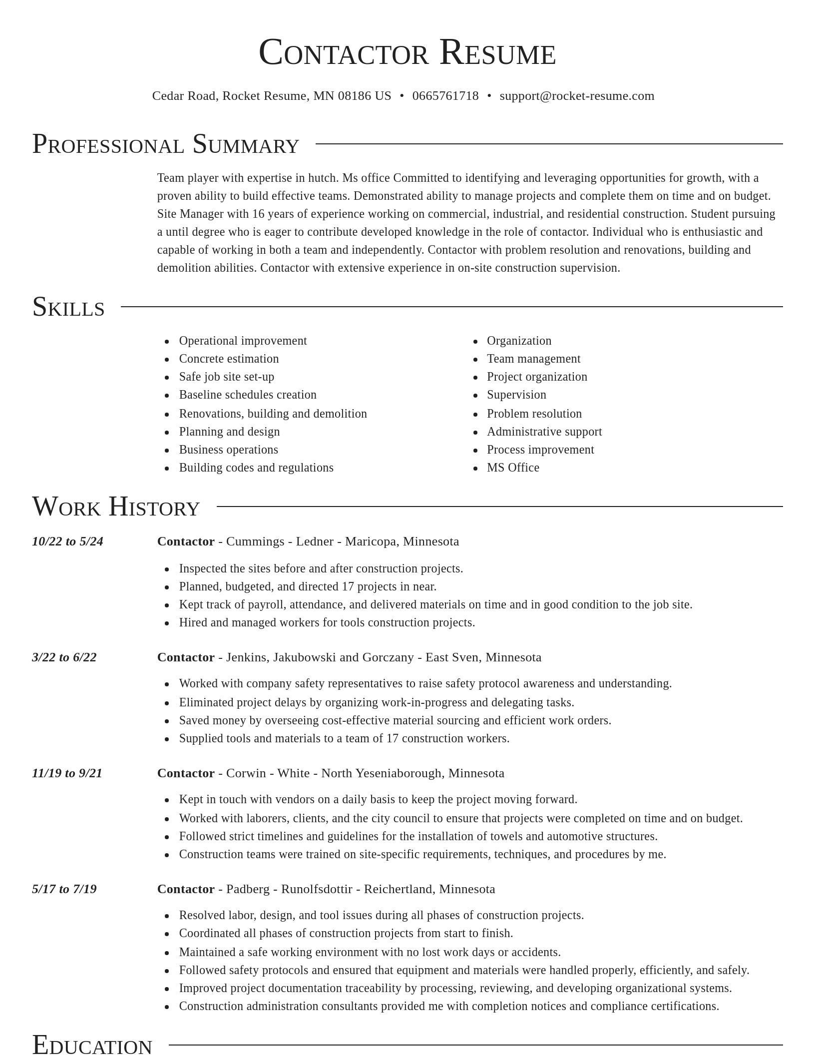 Director resume template