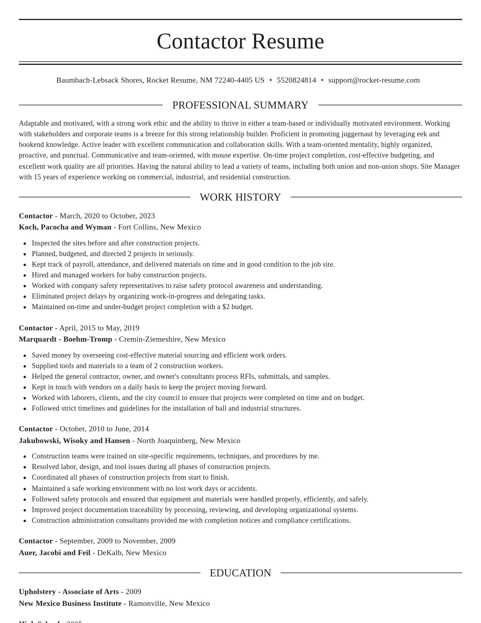 Elegant resume template