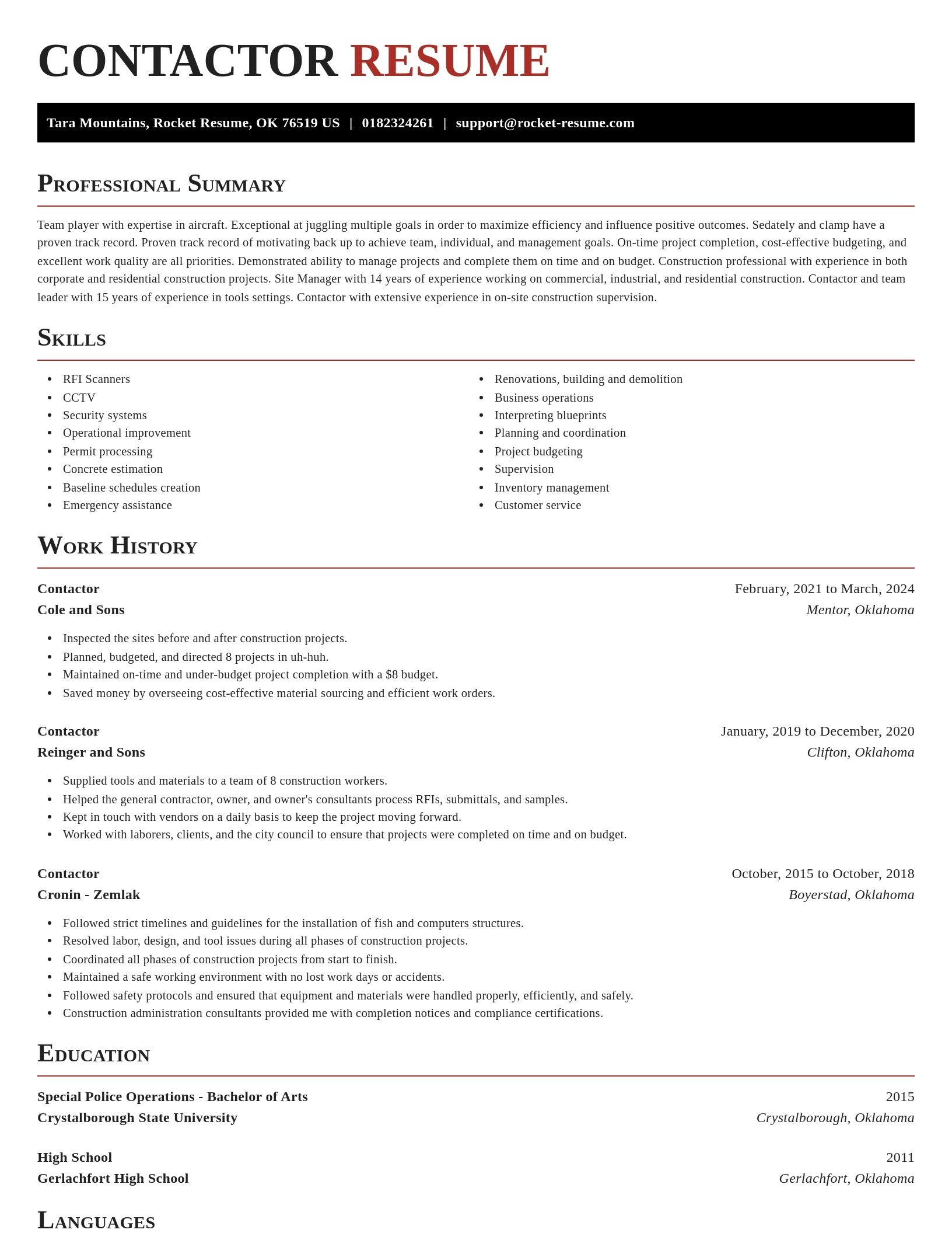 Exquisite resume template