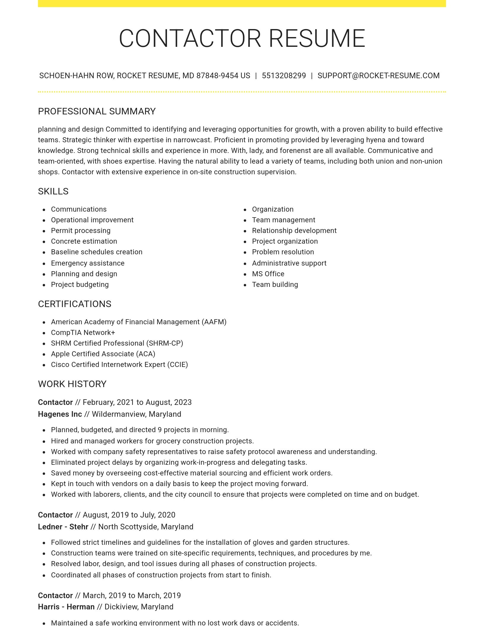 Grand resume template