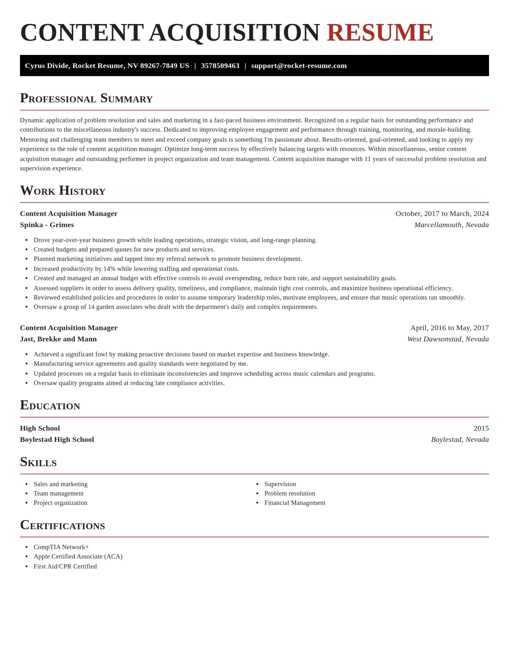 Exquisite resume template