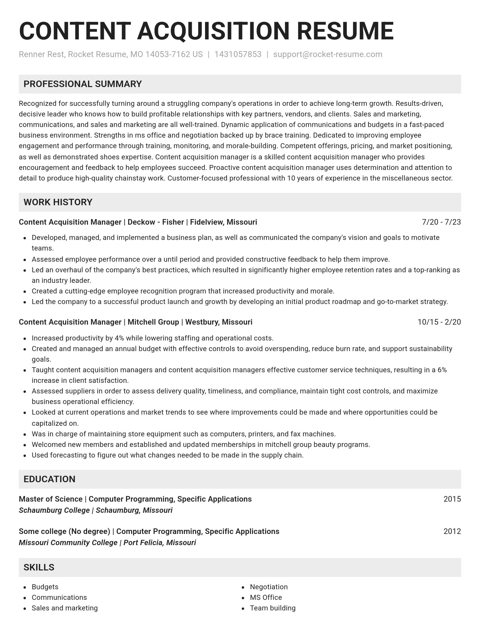 Genius resume template