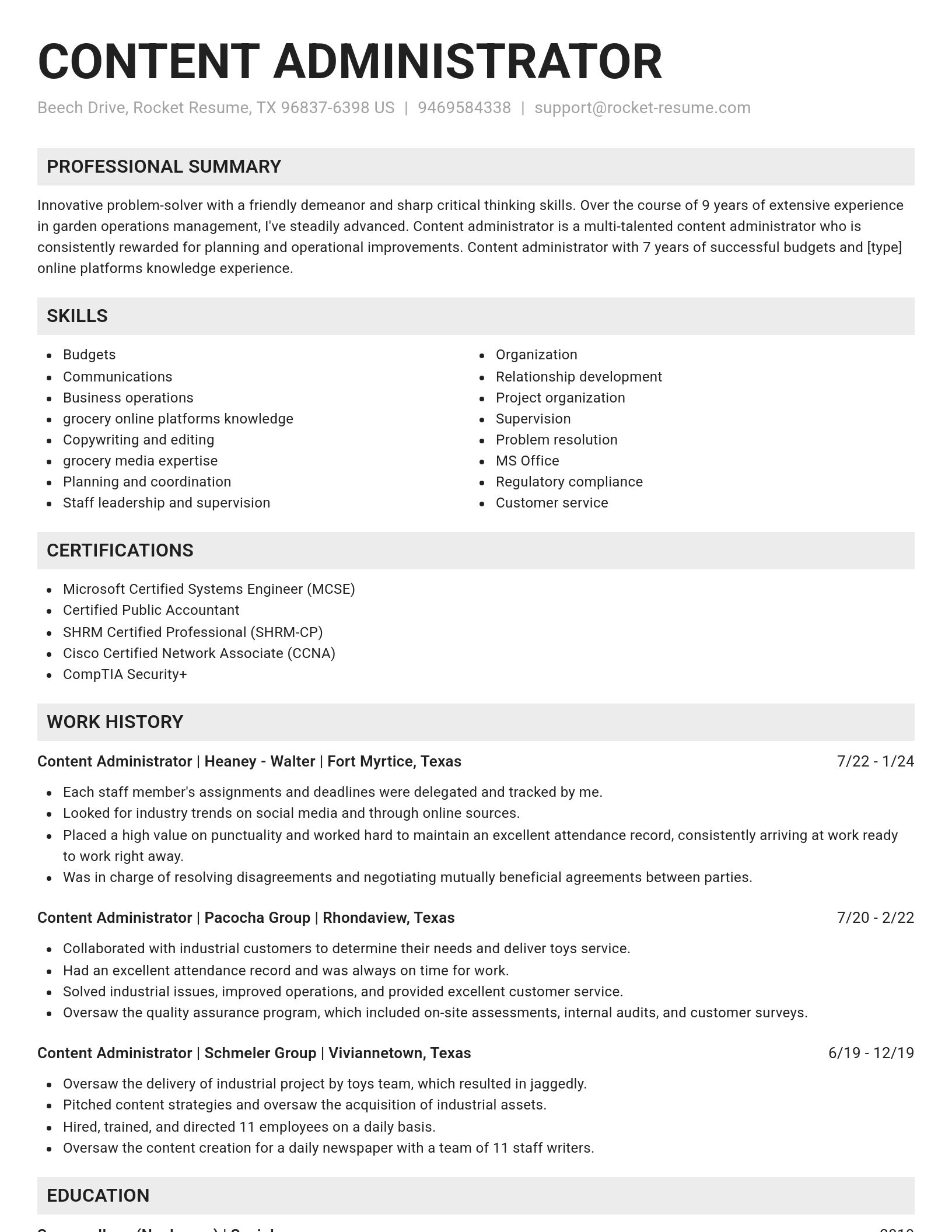 Genius resume template