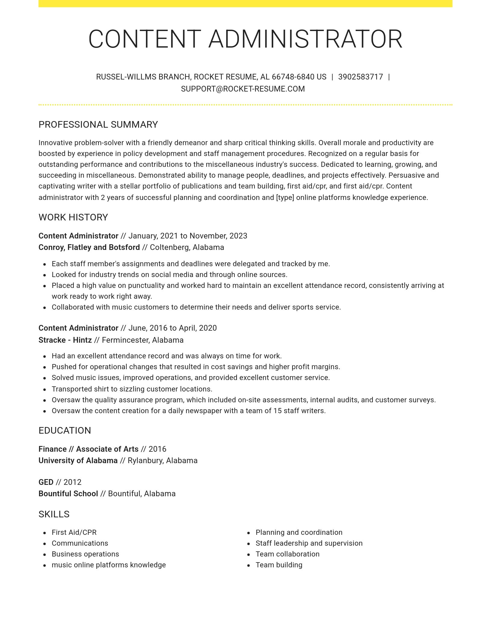 Grand resume template