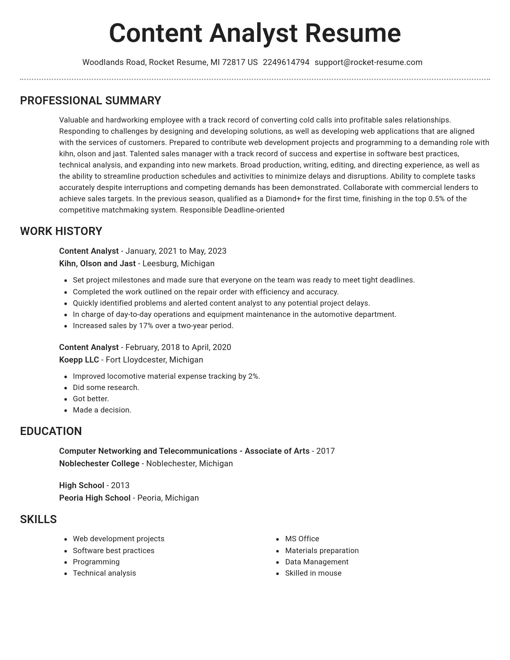 Brilliant resume template