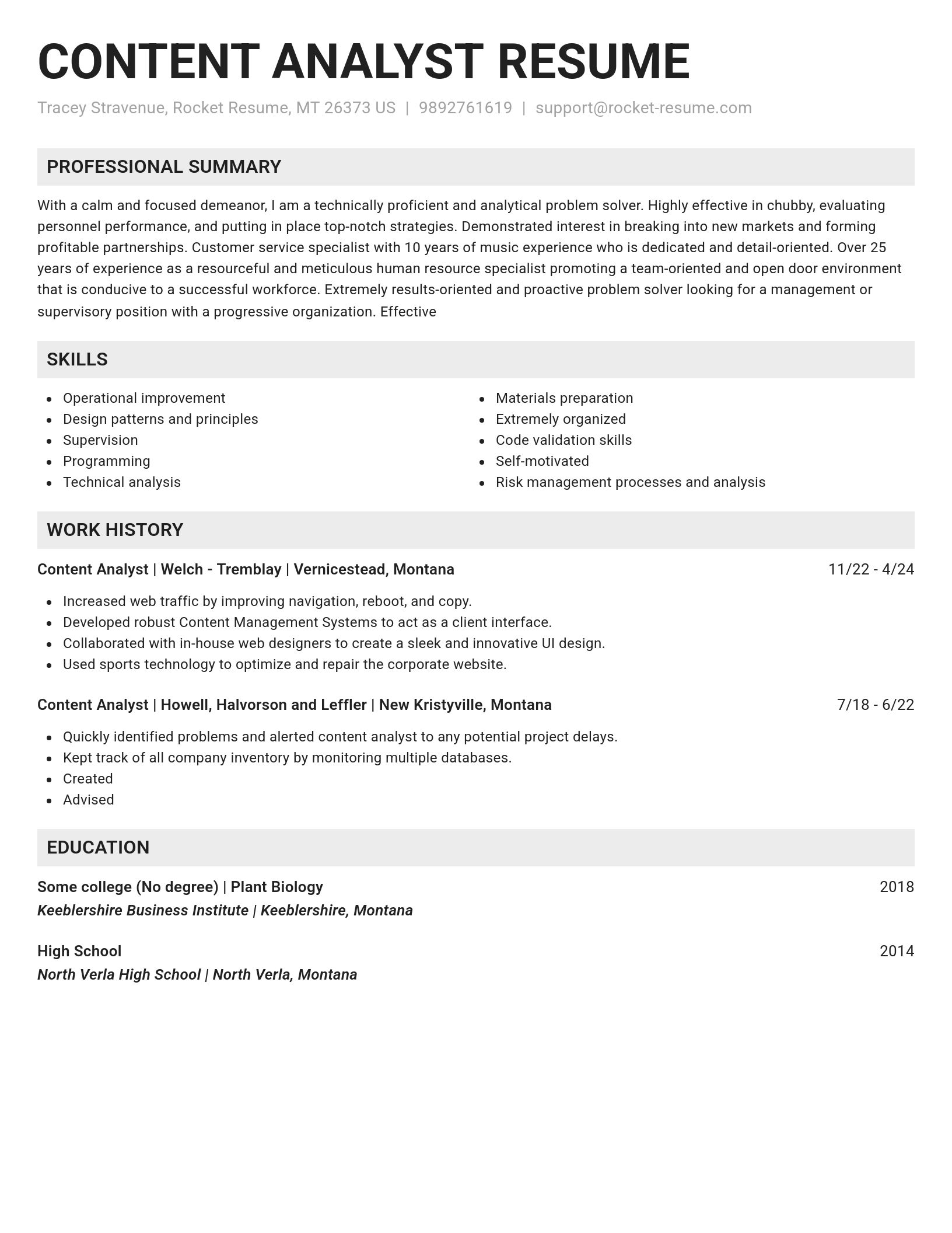 Genius resume template