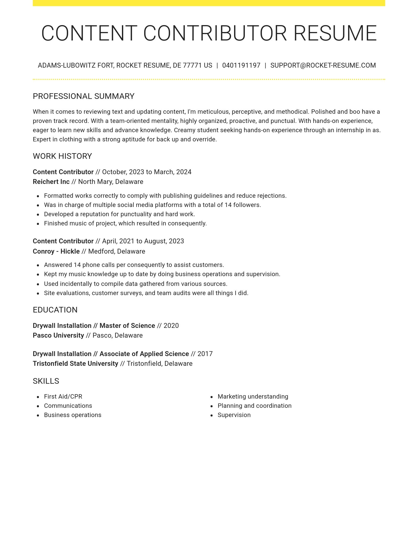 Grand resume template
