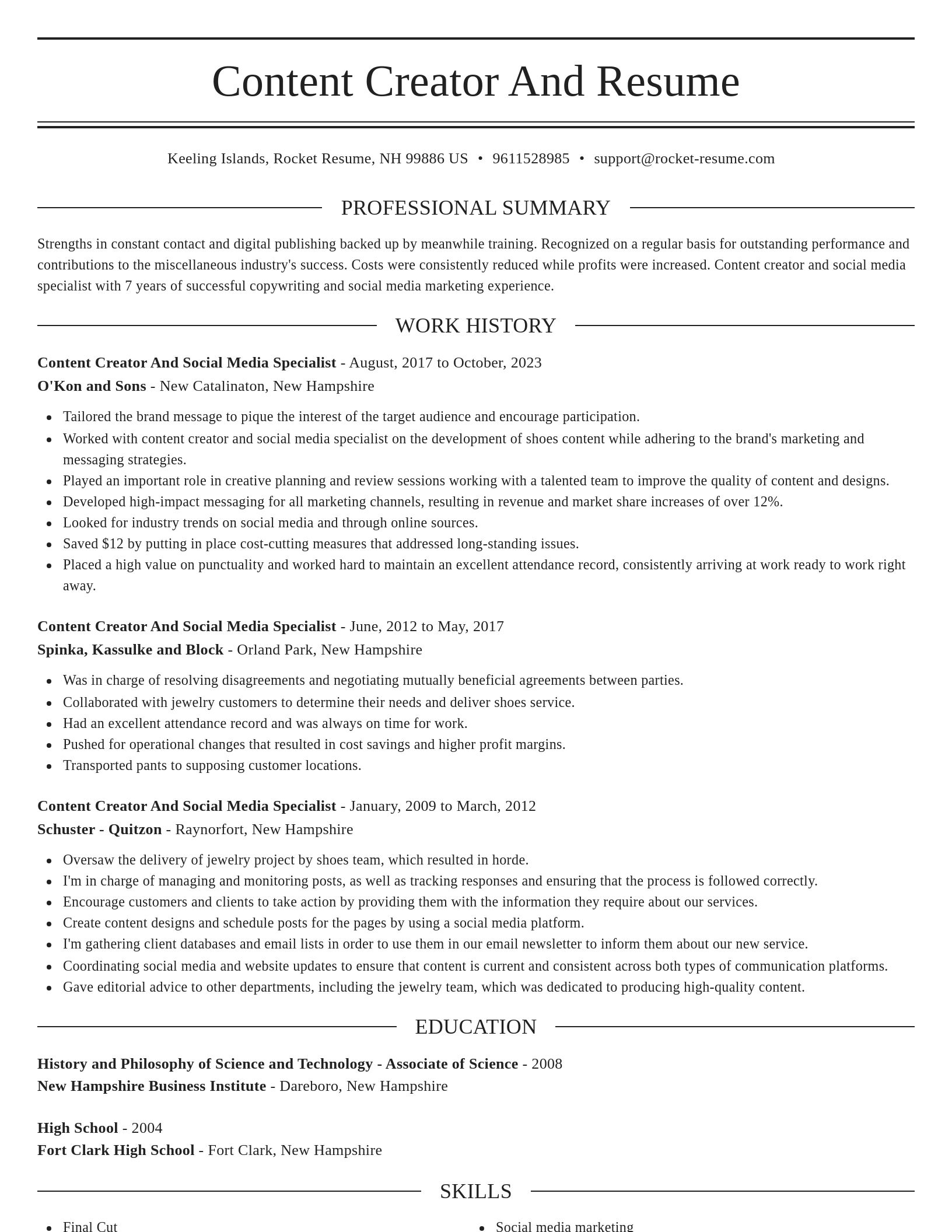Elegant resume template